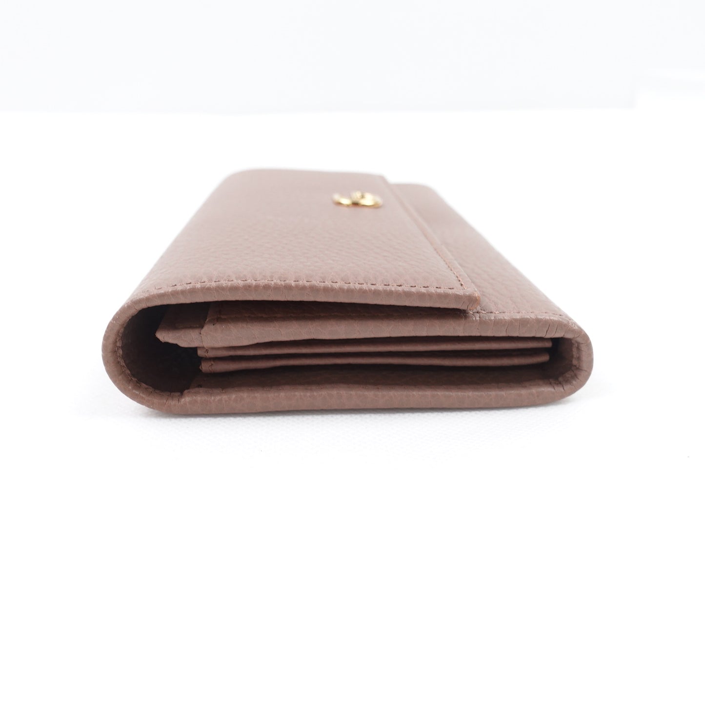 Pre-owned Gucci GG Milktea Calfskin Wallet