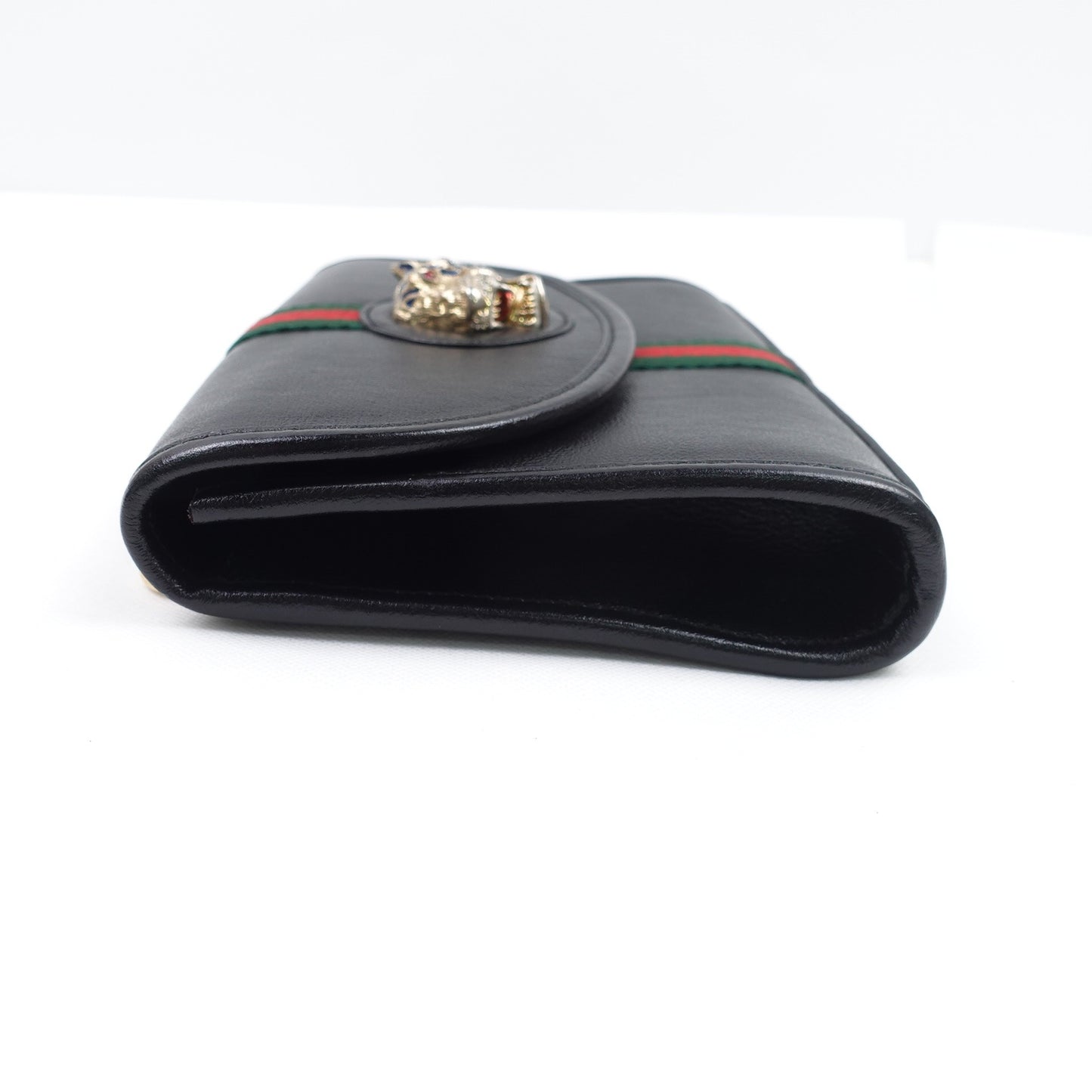 Pre-owned Gucci Rajah Blcak Calfskin Shoulder Bag