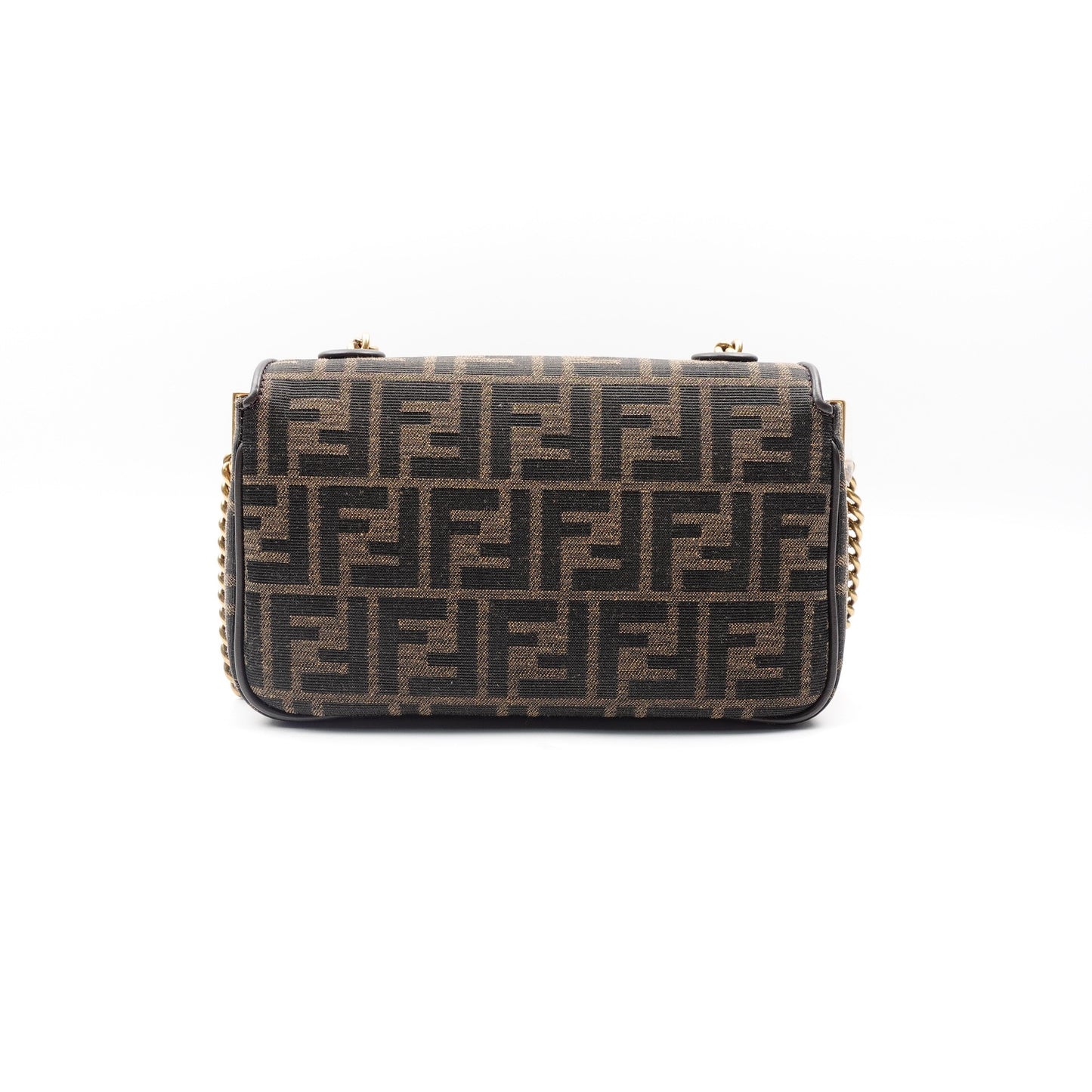 Pre-owned Fendi Baguette Medium Monogram Canvas Shoulder Bag