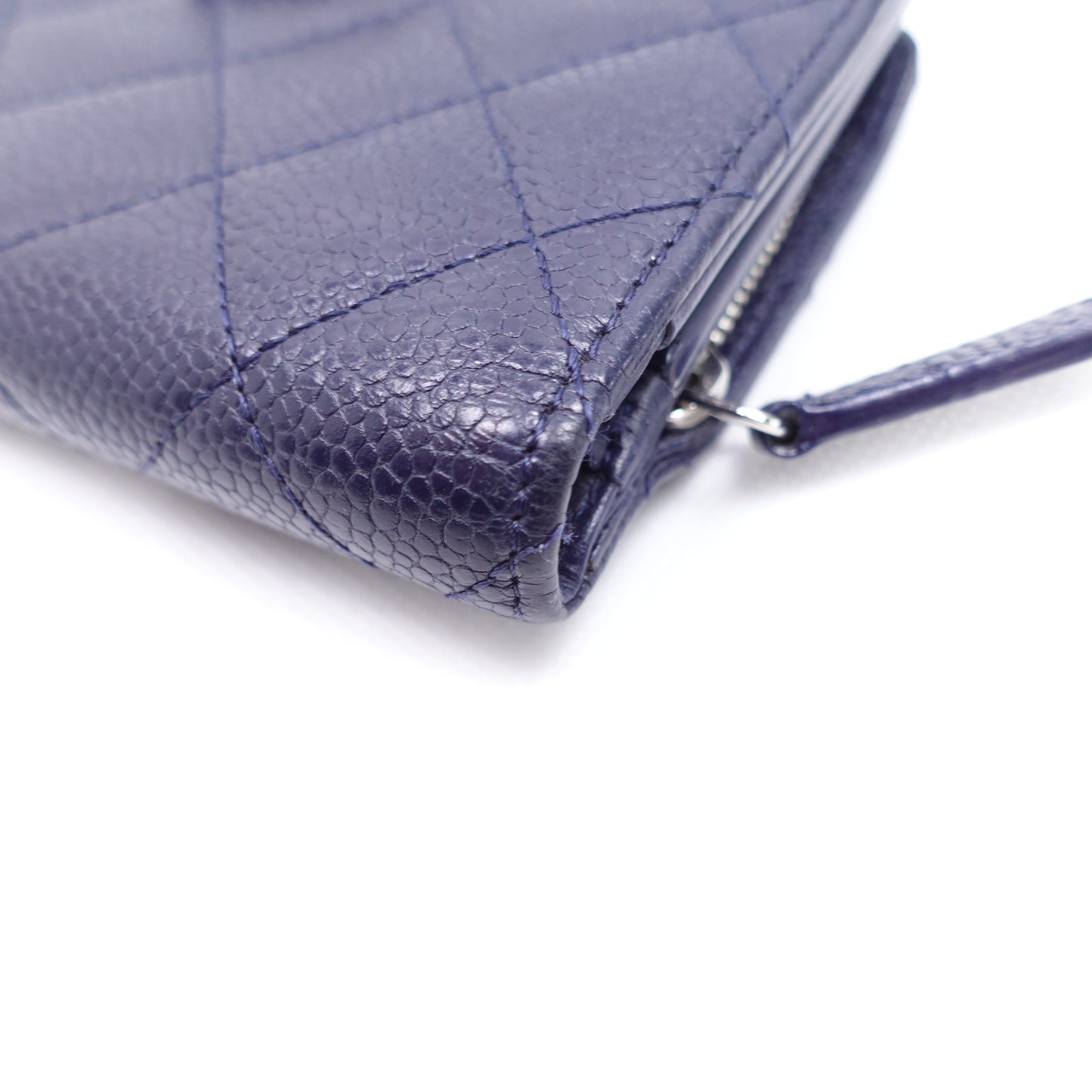 Pre-Owned Chanel Navy Calfskin Wallet