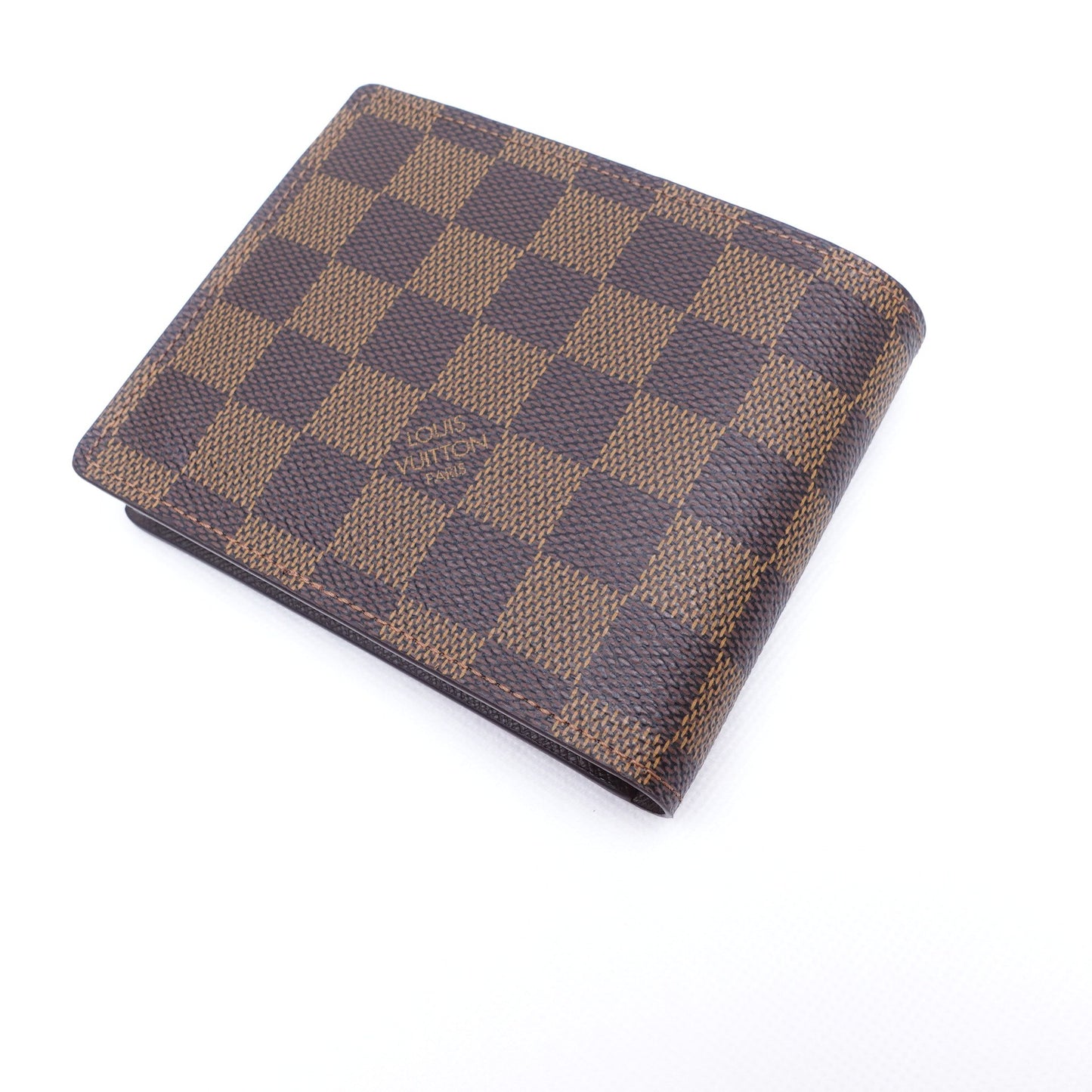 Pre-owned Louis Vuitton Multiple Damier Ebene Coated Canvas Short Wallet