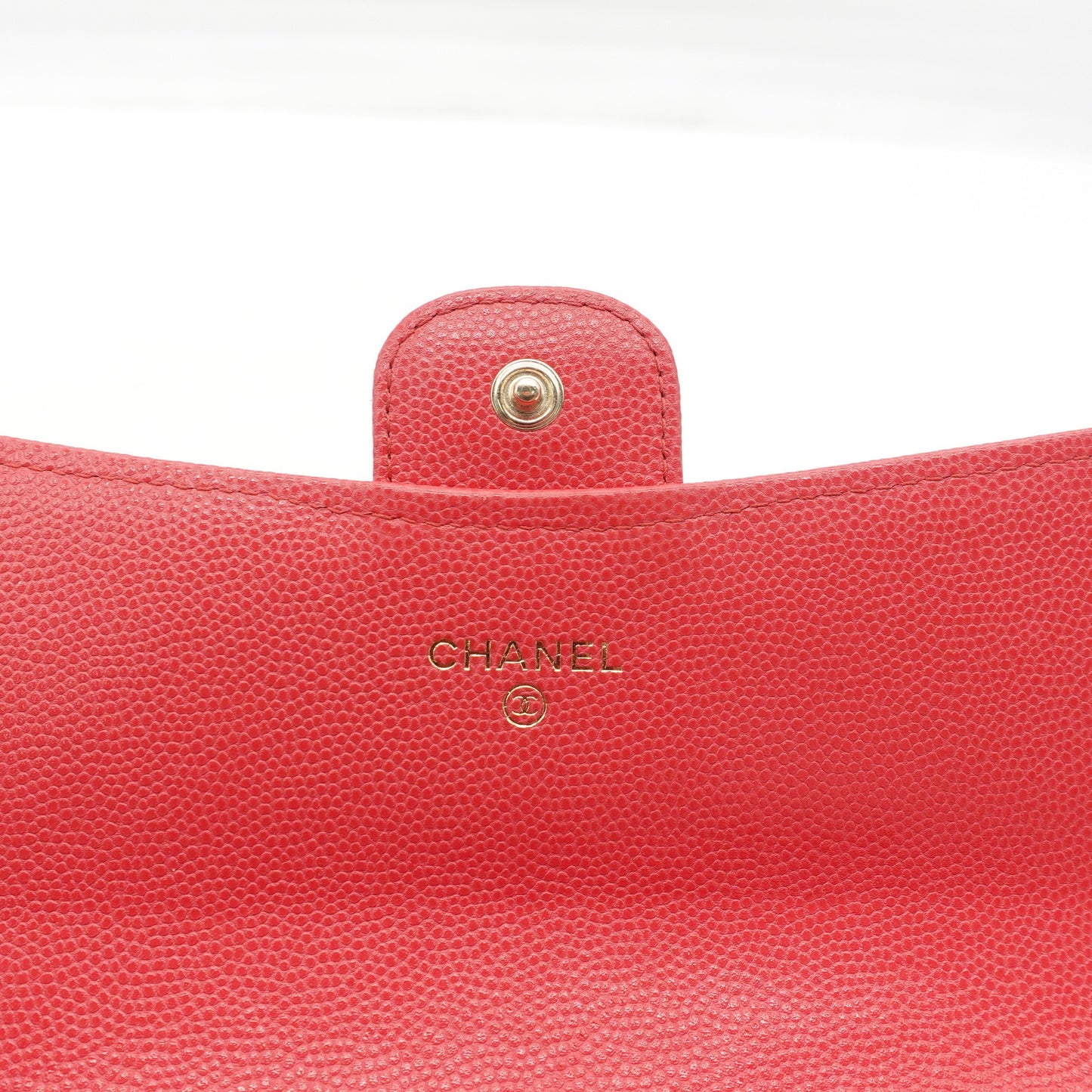 Pre-owned Chanel CF Pink Calfskin Wallet