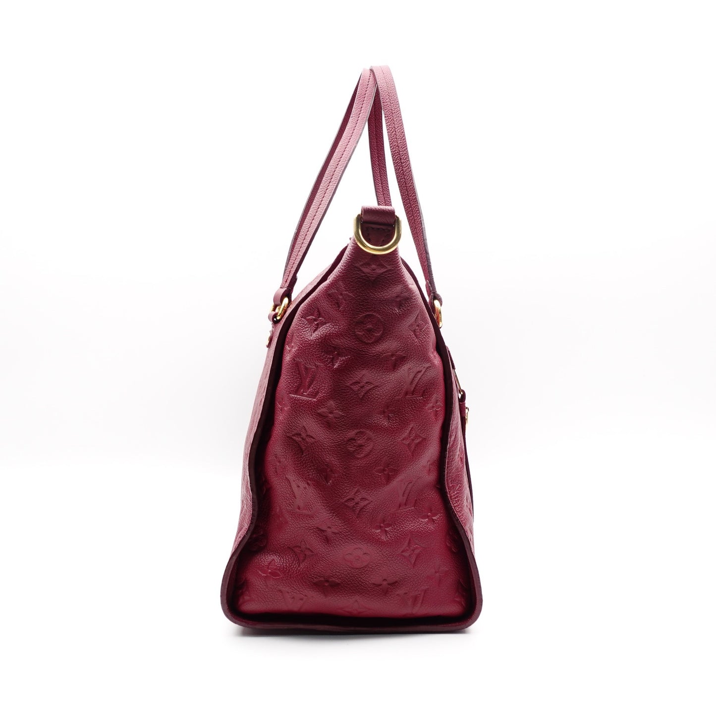 Pre-owned Louis Vuitton Lumineuse Wine Red Calfskin Tote Bag