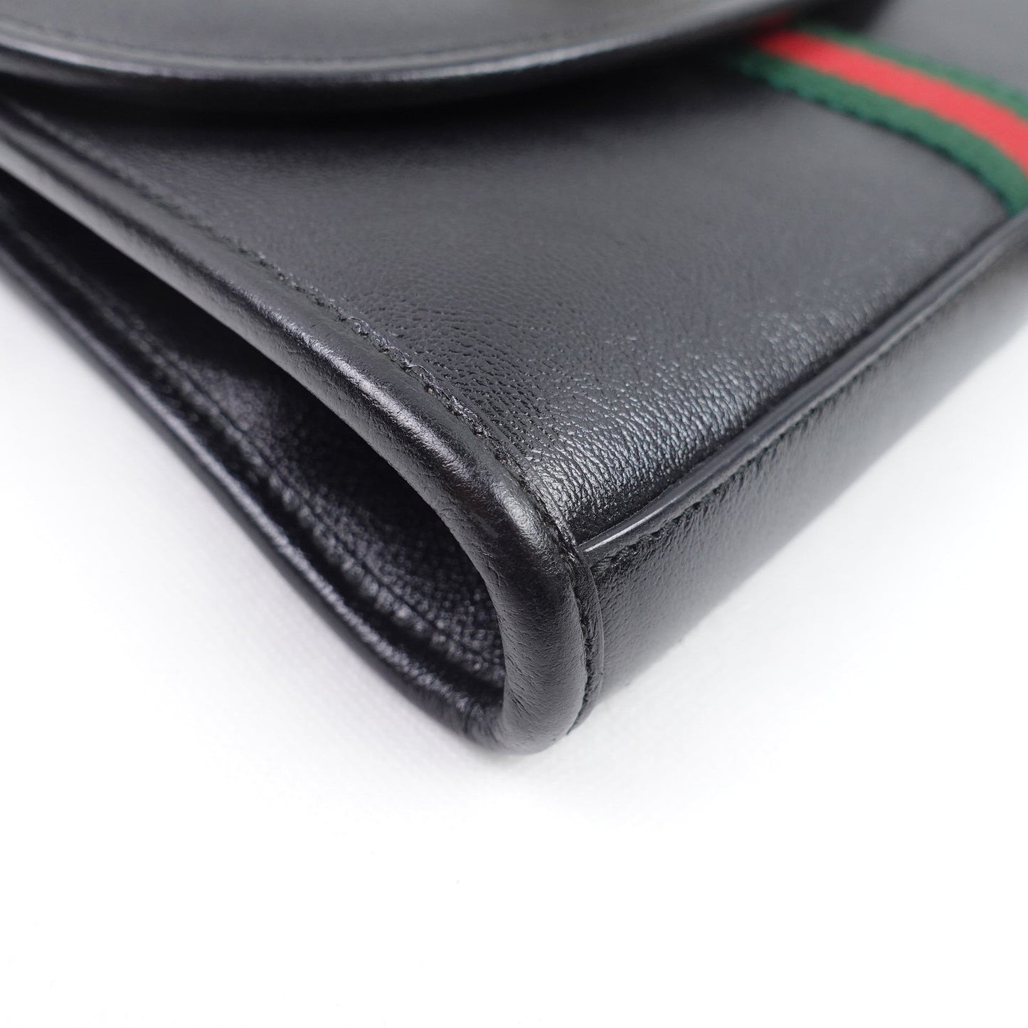 Pre-owned Gucci Rajah Blcak Calfskin Shoulder Bag