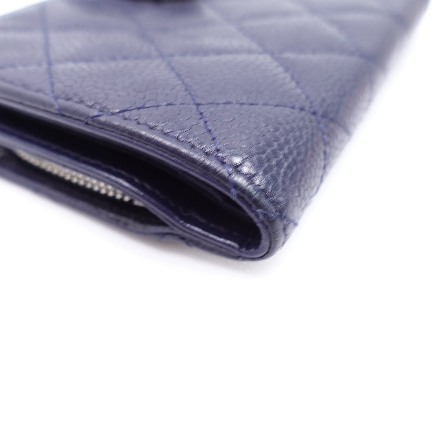 Pre-Owned Chanel Navy Calfskin Wallet