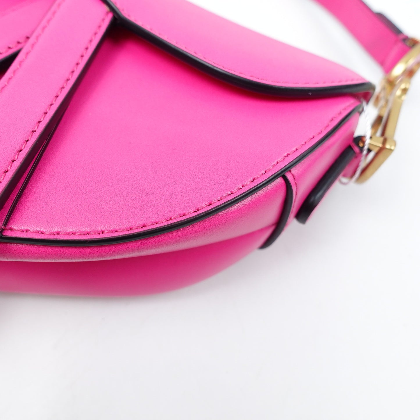 Pre-owned Dior Saddle Small Rose Pink Calfskin Shoulder Bag