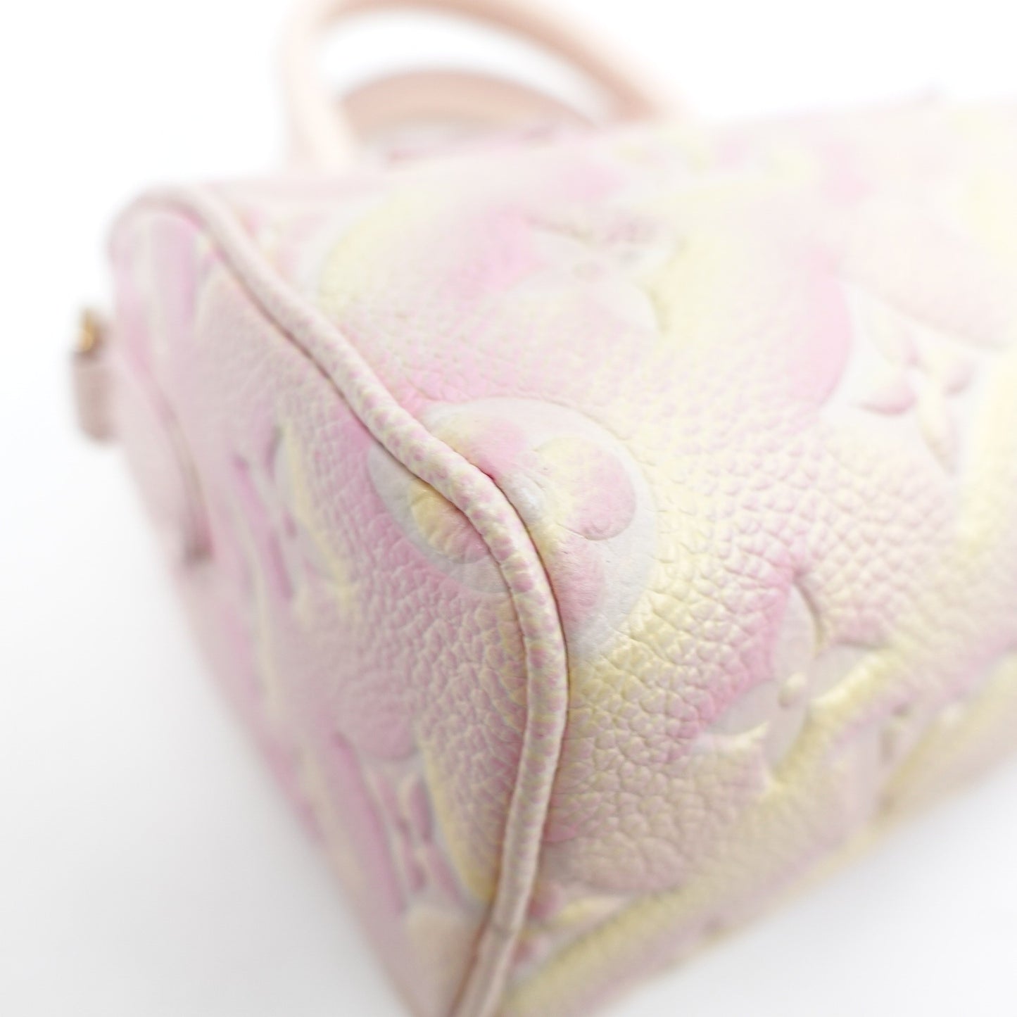 Pre-owned Louis Vuitton Speedy Nano Pink Gradient Calfskin Shoulder Bag