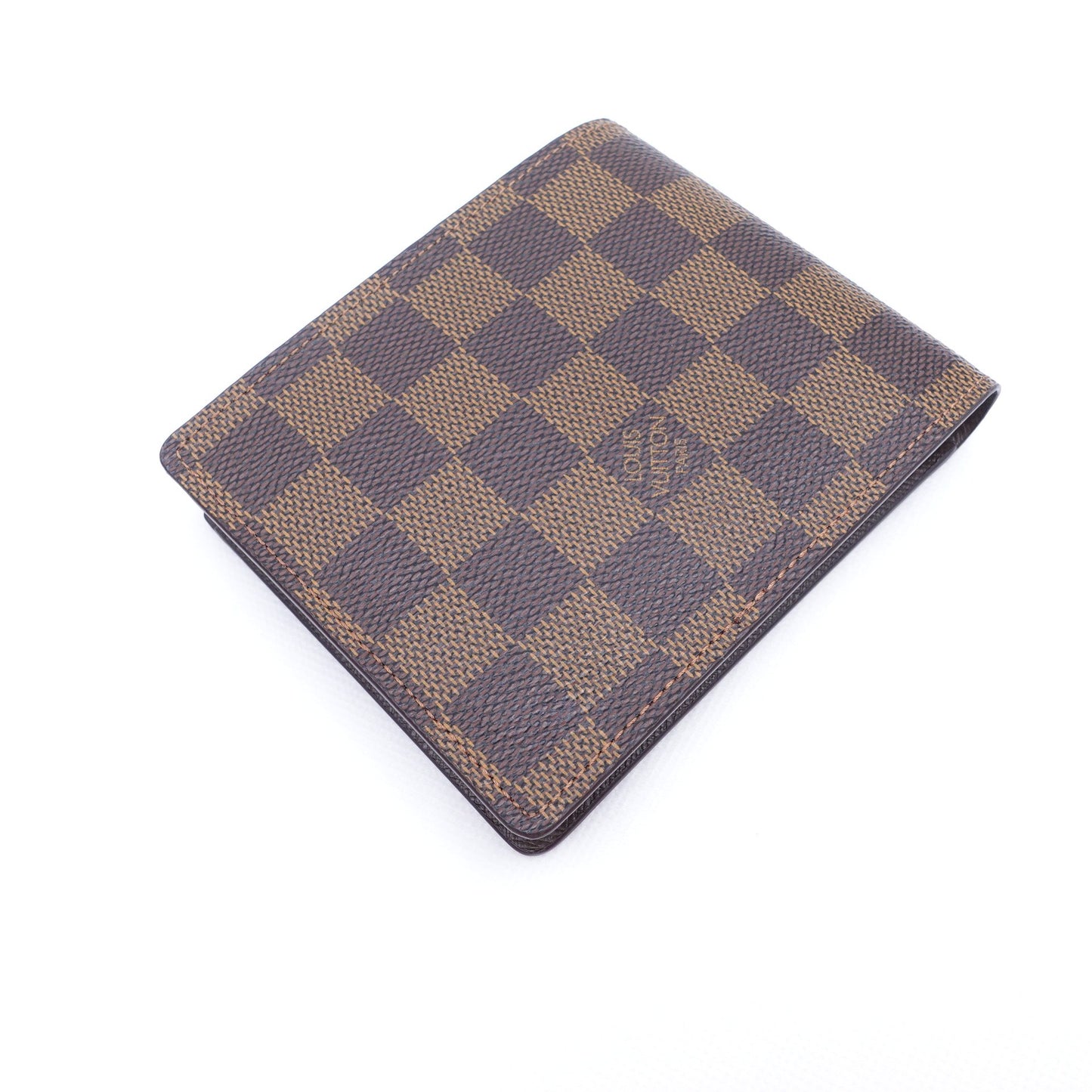Pre-owned Louis Vuitton Multiple Damier Ebene Coated Canvas Short Wallet