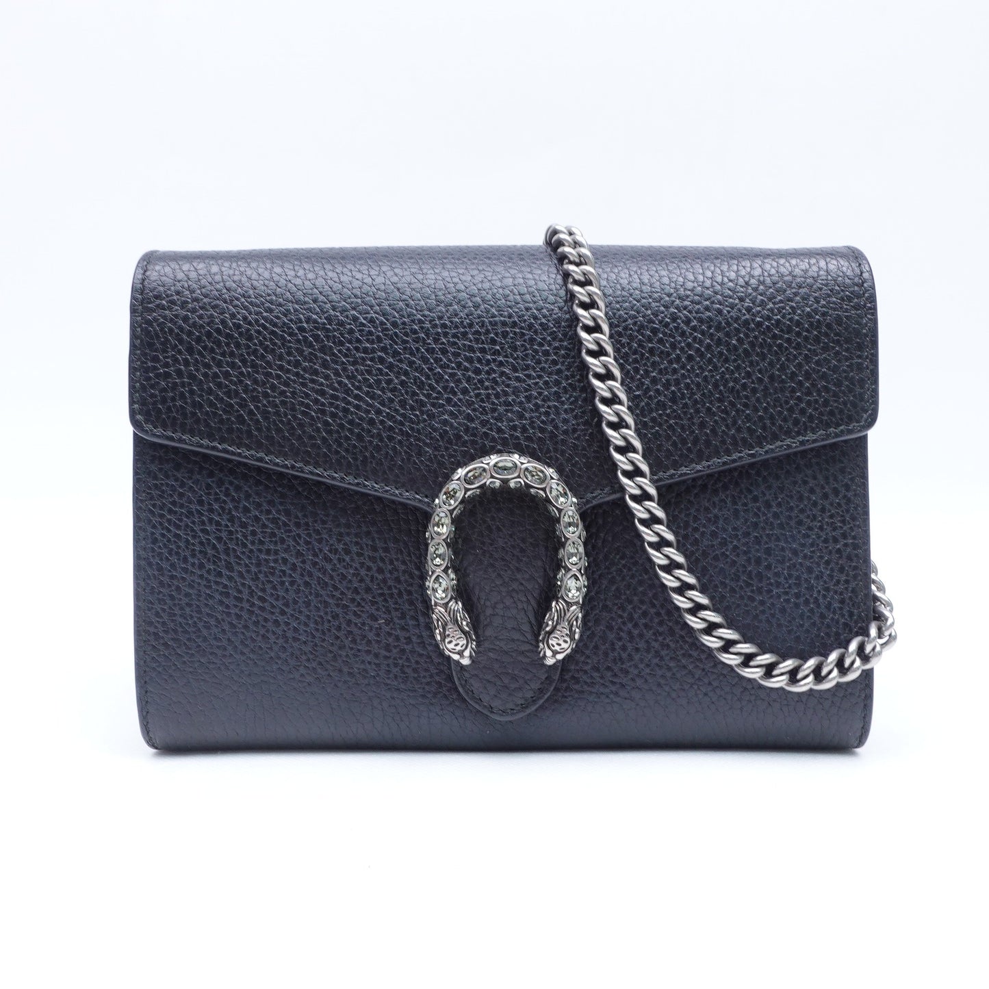 Pre-Owned Gucci Dionysus Black Calfskin Shoulder Bag T10305864