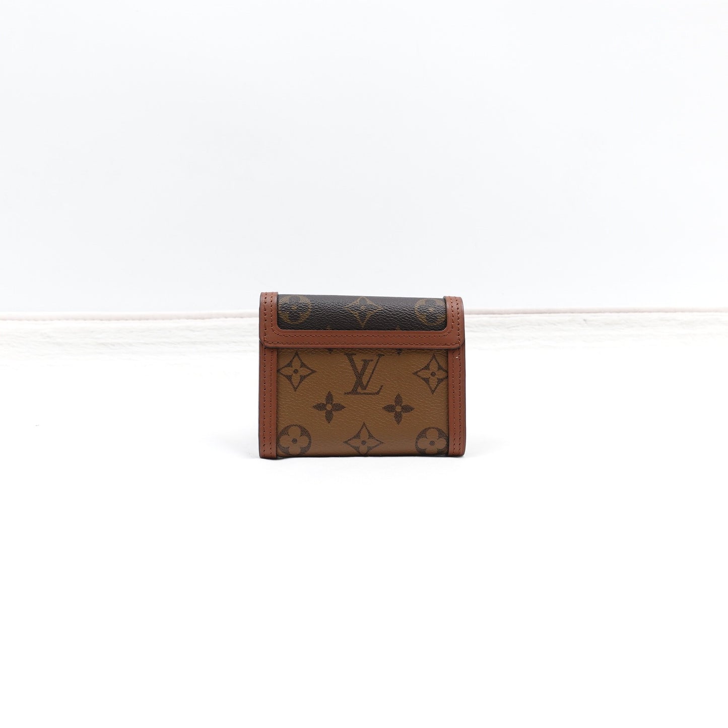 Pre-owned Louis Vuitton Dauphine Brown Coated Canvas Wallet