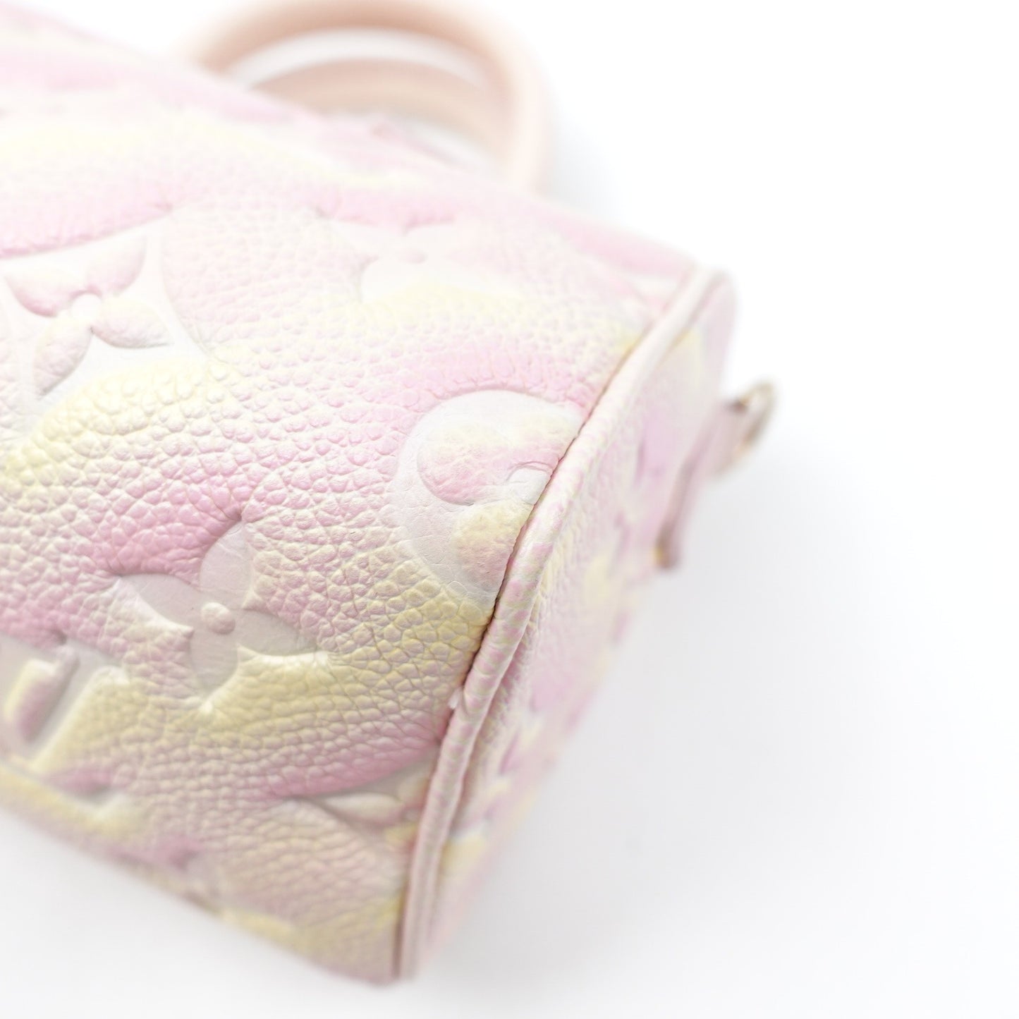 Pre-owned Louis Vuitton Speedy Nano Pink Gradient Calfskin Shoulder Bag