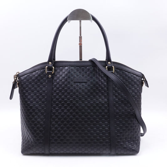 Pre-owned Gucci GG Black Calfskin Shoulder Bag