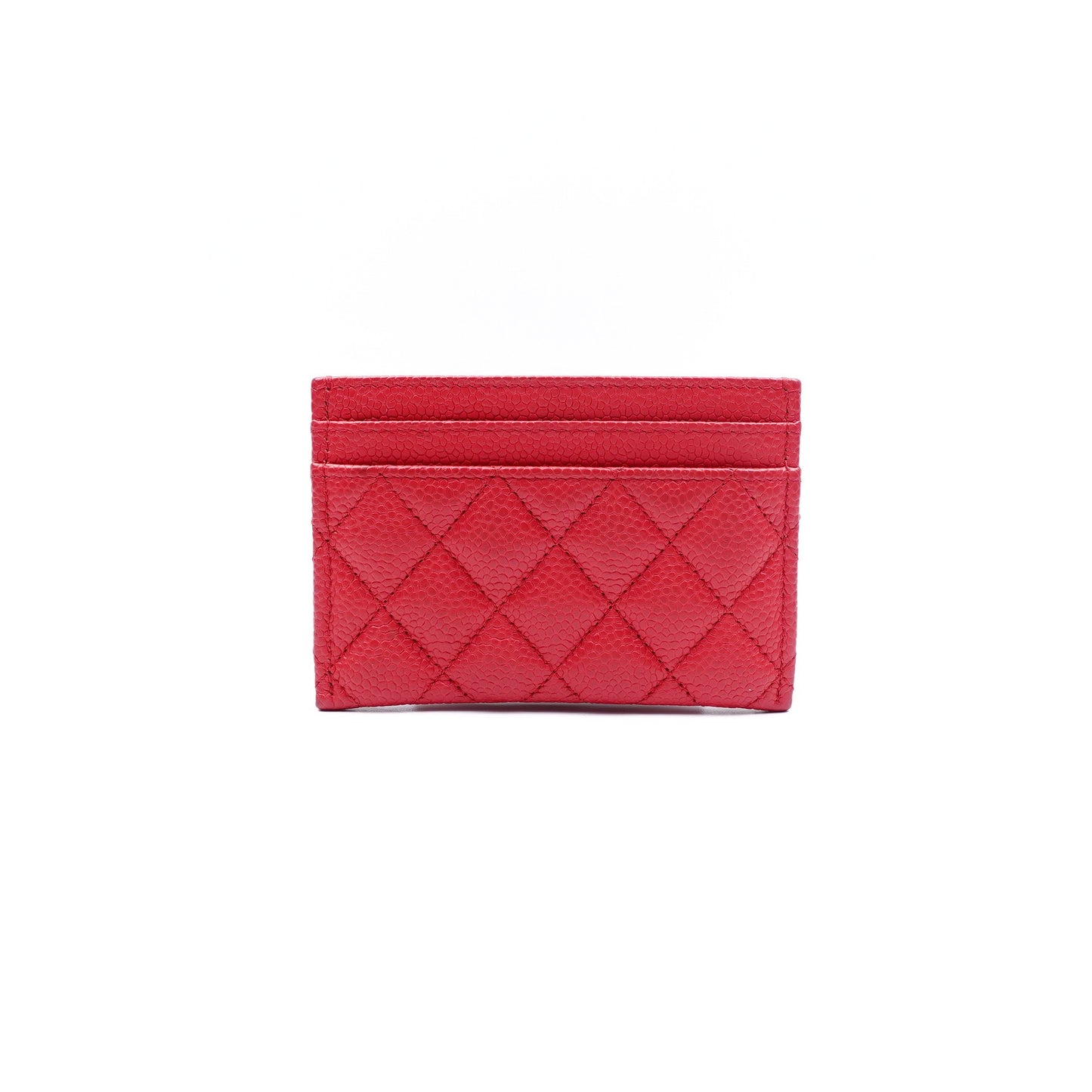 Pre-owned Chanel Le boy Red Calfskin Card Holder