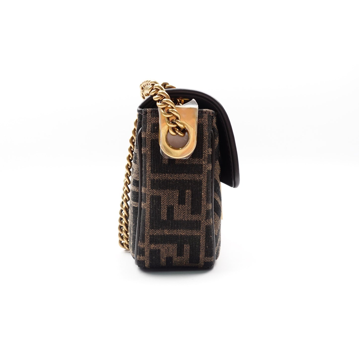 Pre-owned Fendi Baguette Medium Monogram Canvas Shoulder Bag
