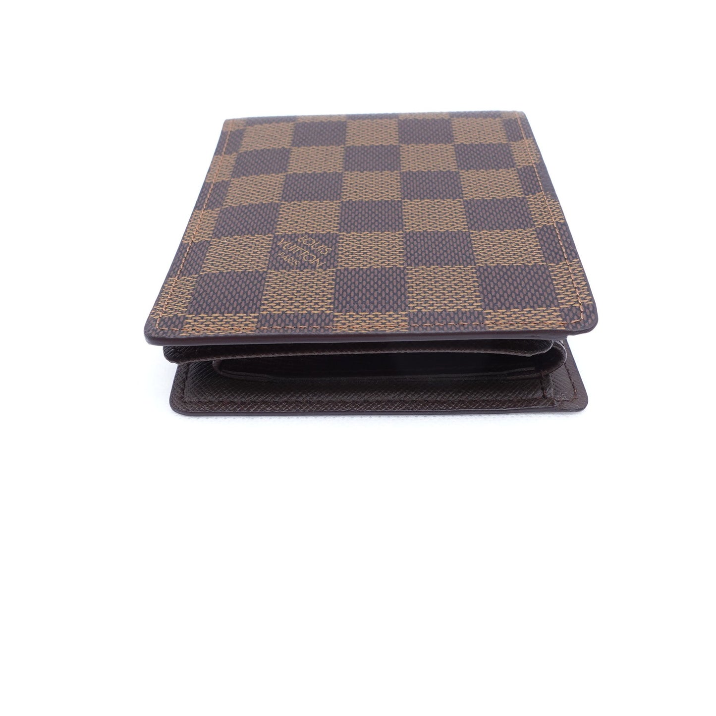 Pre-owned Louis Vuitton Multiple Damier Ebene Coated Canvas Short Wallet