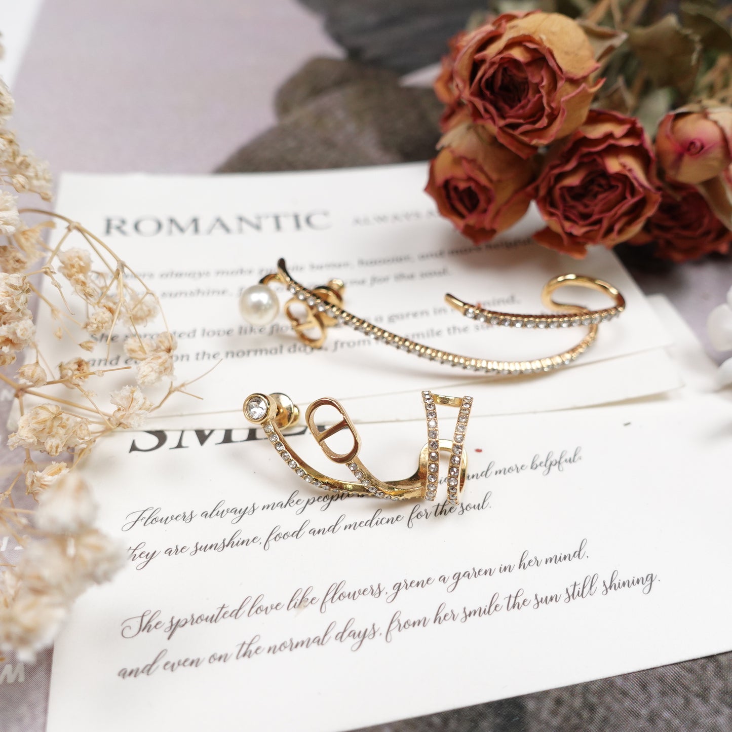 Pre-Owned Dior Gold-tone Metal Earrings