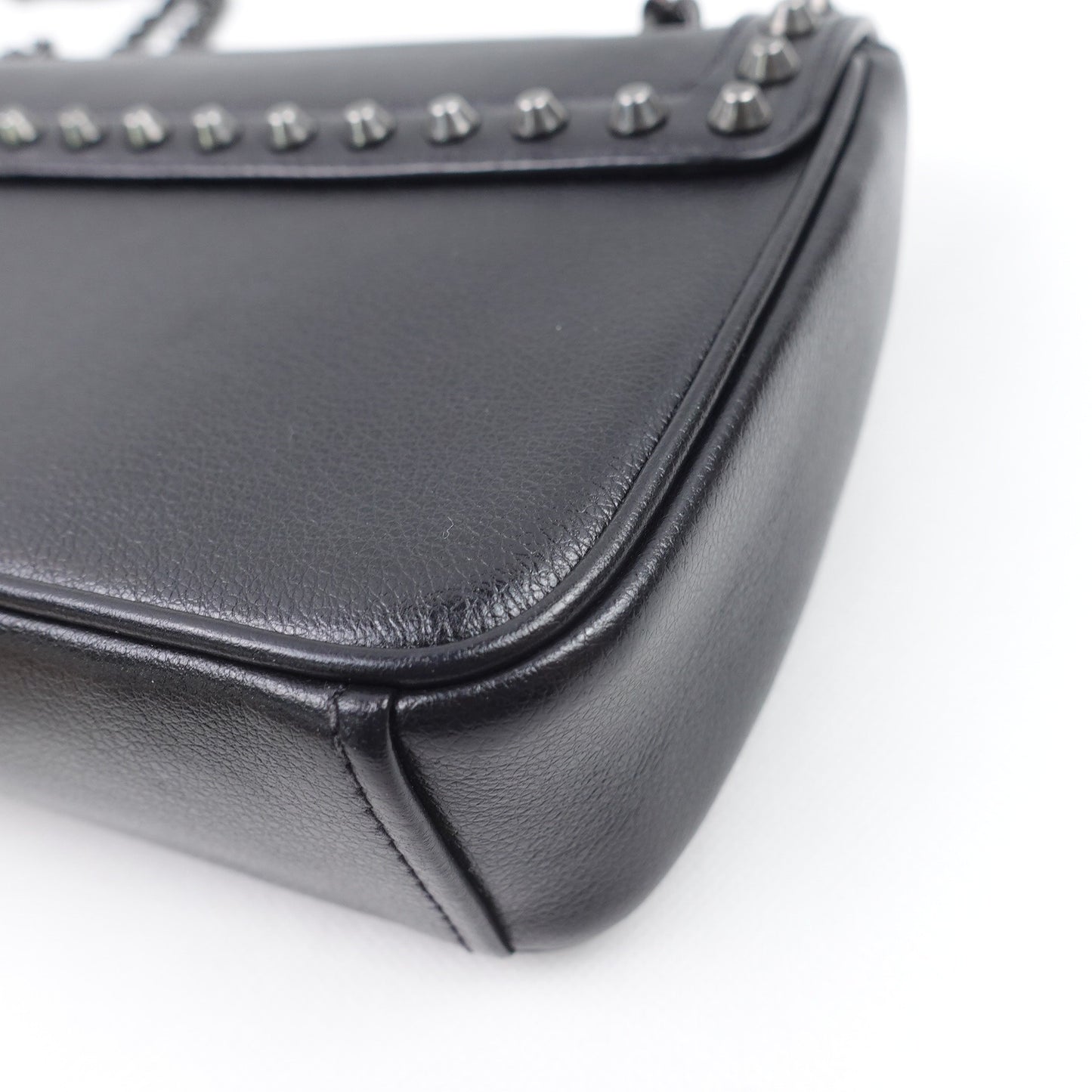 Pre-owned Prada Black Calfskin Shoulder Bag
