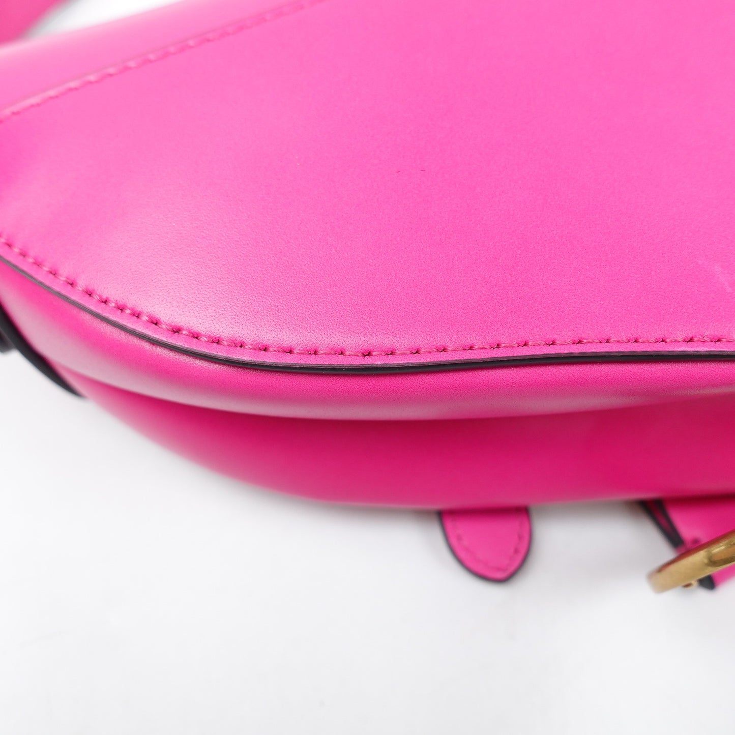 Pre-owned Dior Saddle Small Rose Pink Calfskin Shoulder Bag