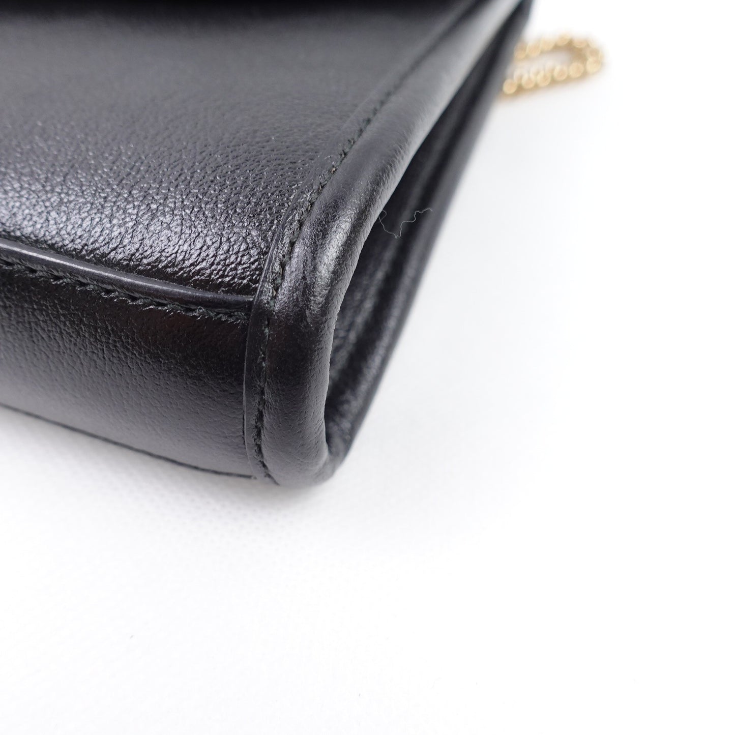 Pre-owned Gucci Rajah Blcak Calfskin Shoulder Bag