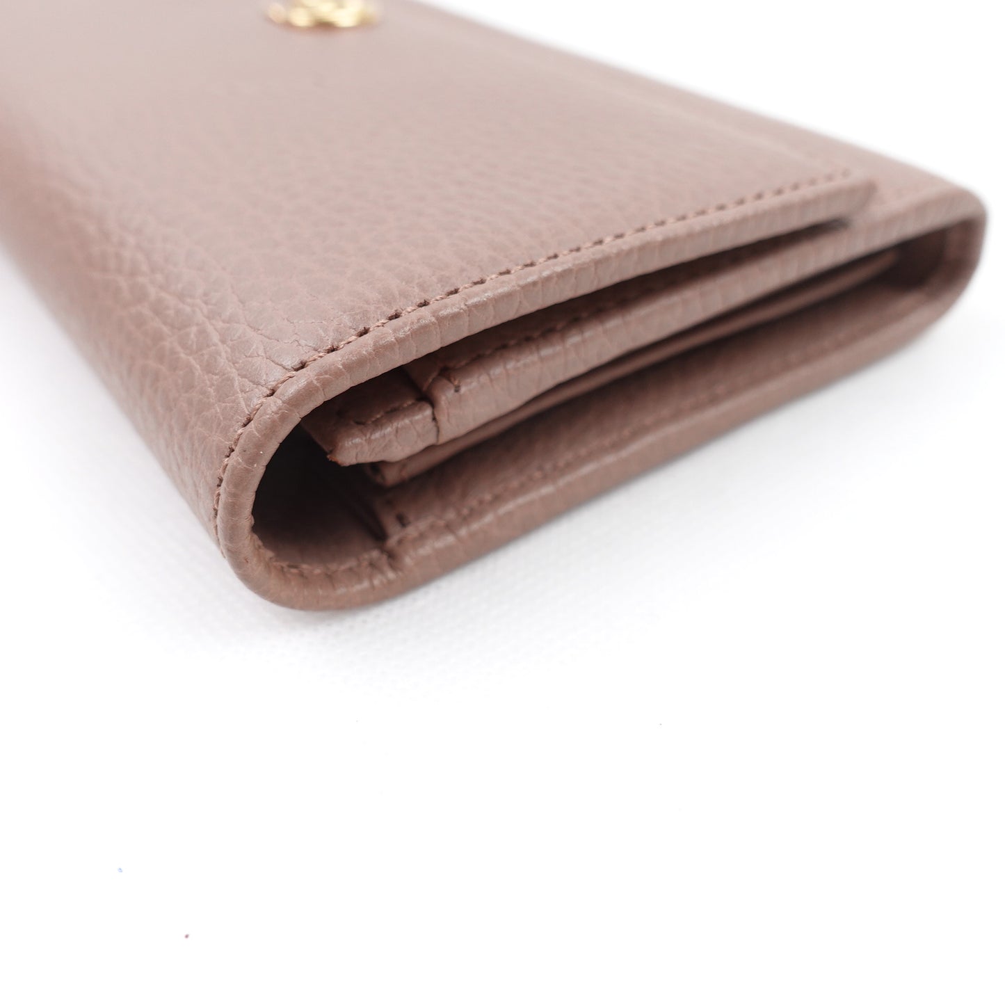 Pre-owned Gucci GG Milktea Calfskin Wallet