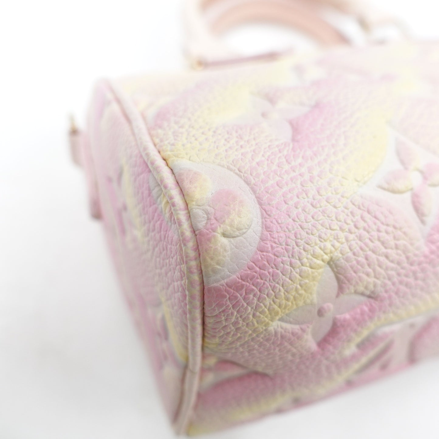 Pre-owned Louis Vuitton Speedy Nano Pink Gradient Calfskin Shoulder Bag