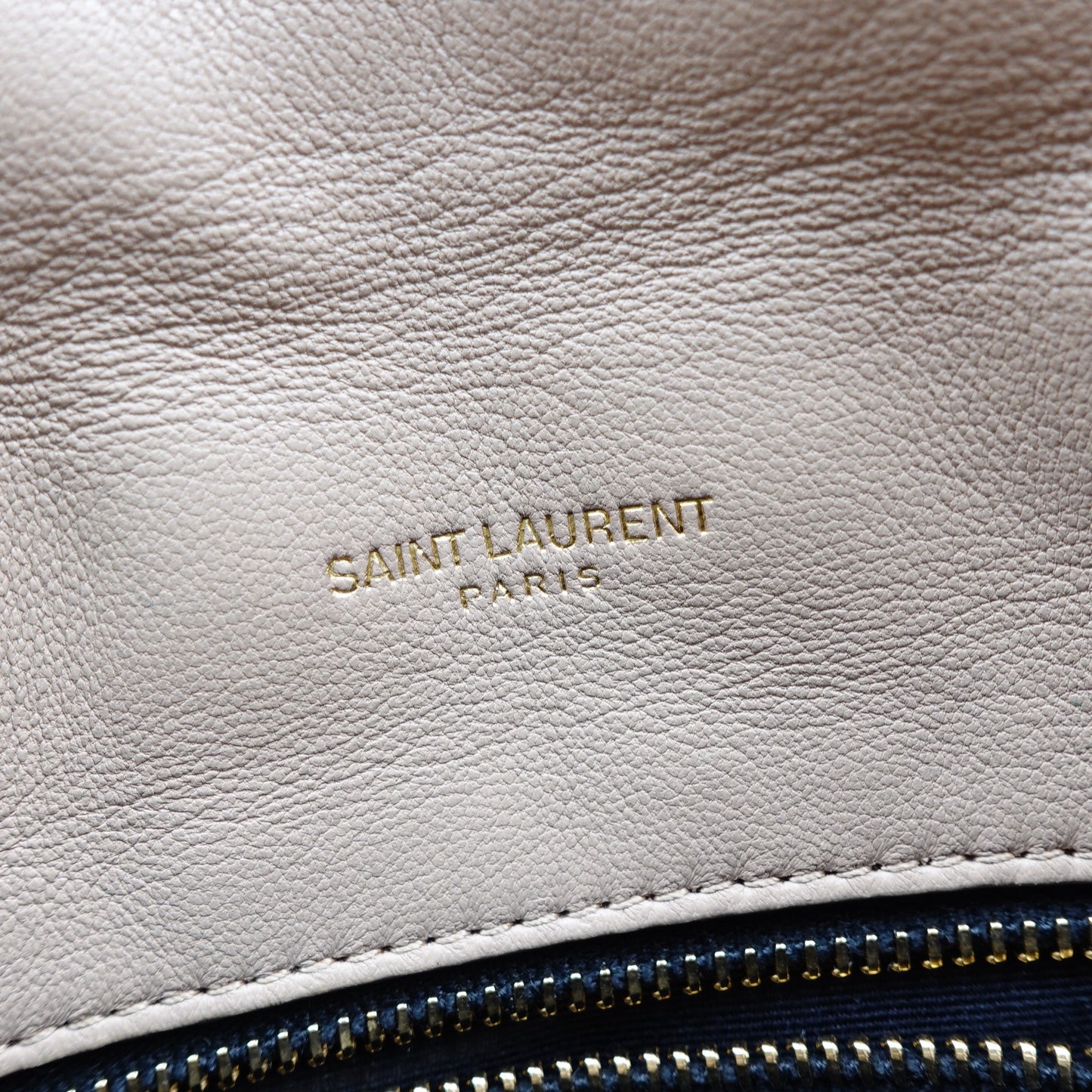 Pre-owned Saint Laurent Puffer Toy Milktea Calfskin Shoulder Bag