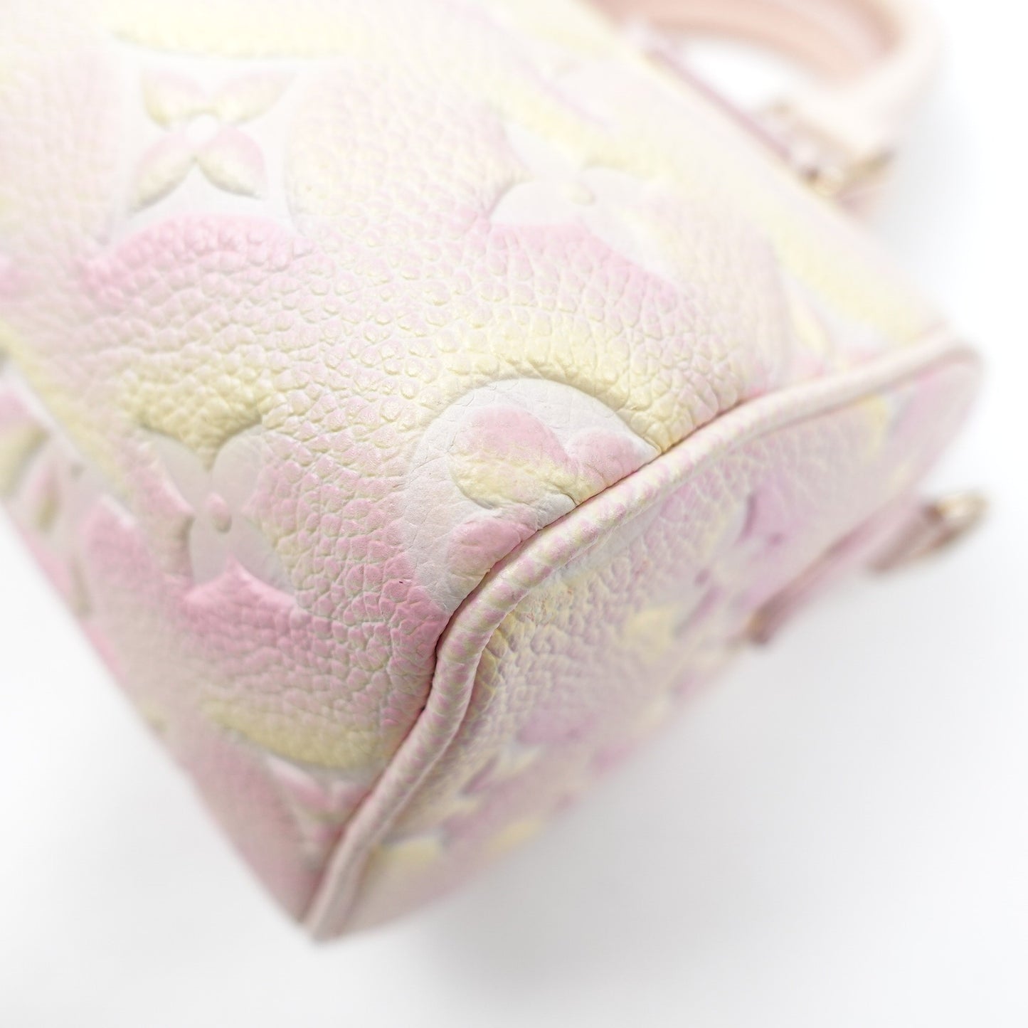 Pre-owned Louis Vuitton Speedy Nano Pink Gradient Calfskin Shoulder Bag