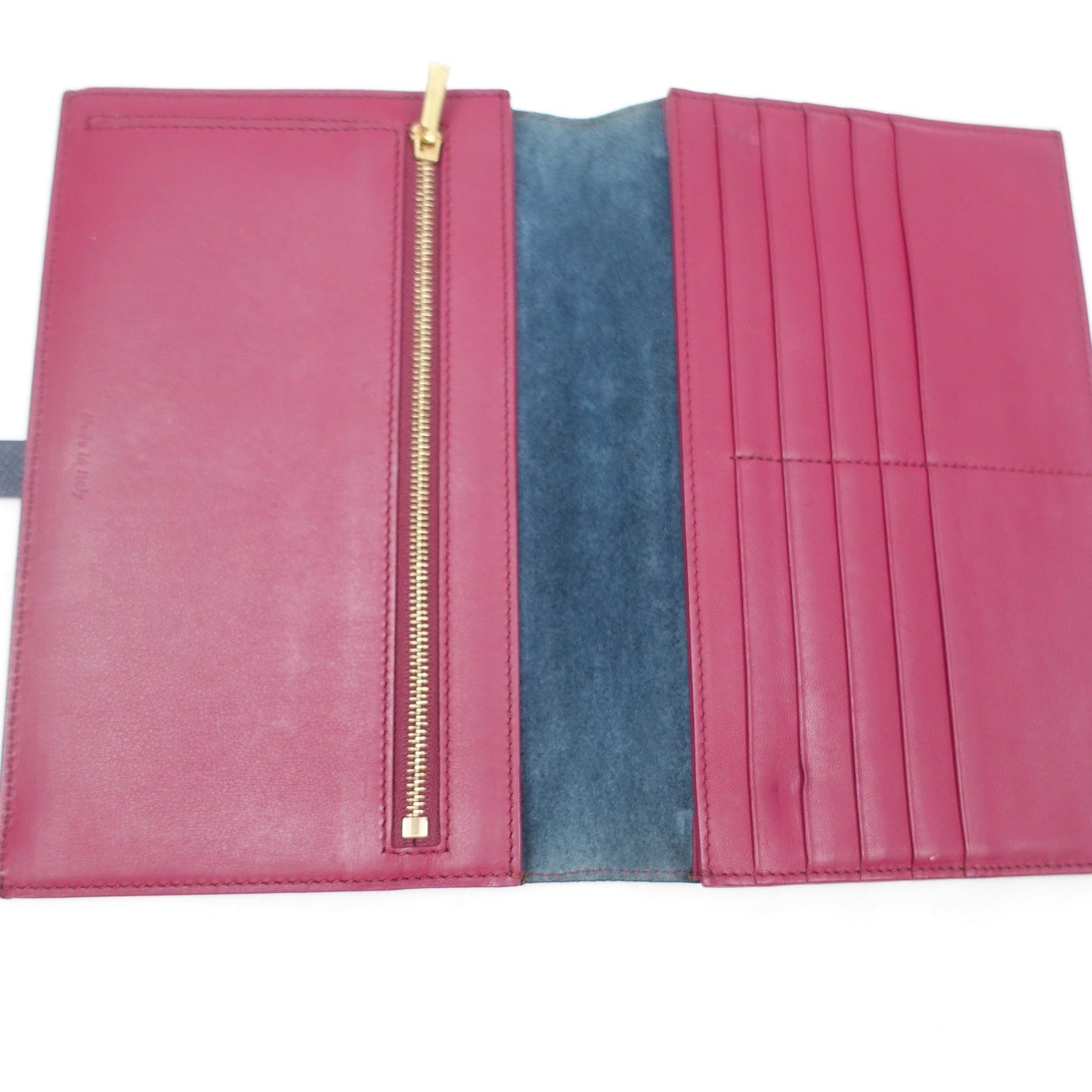 Pre-owned Celine Blue Calfskin Wallet