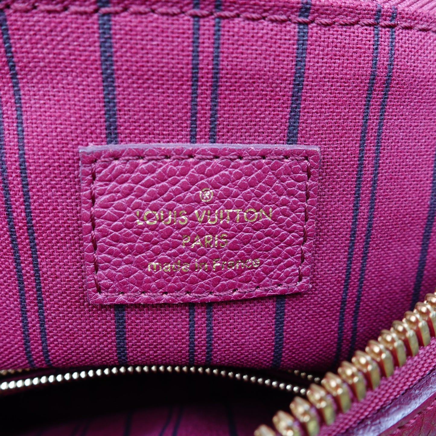 Pre-owned Louis Vuitton Lumineuse Wine Red Calfskin Tote Bag