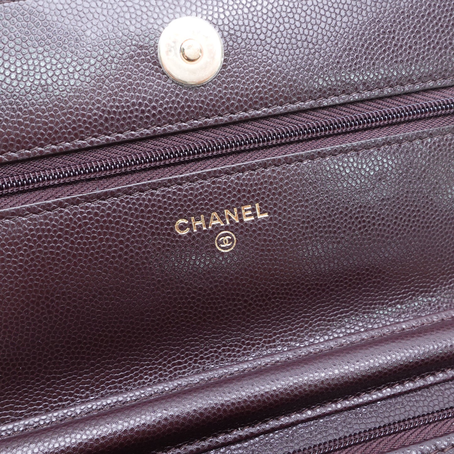 Pre-owned Chanel Woc Coffee Caviar Shoulder Bag