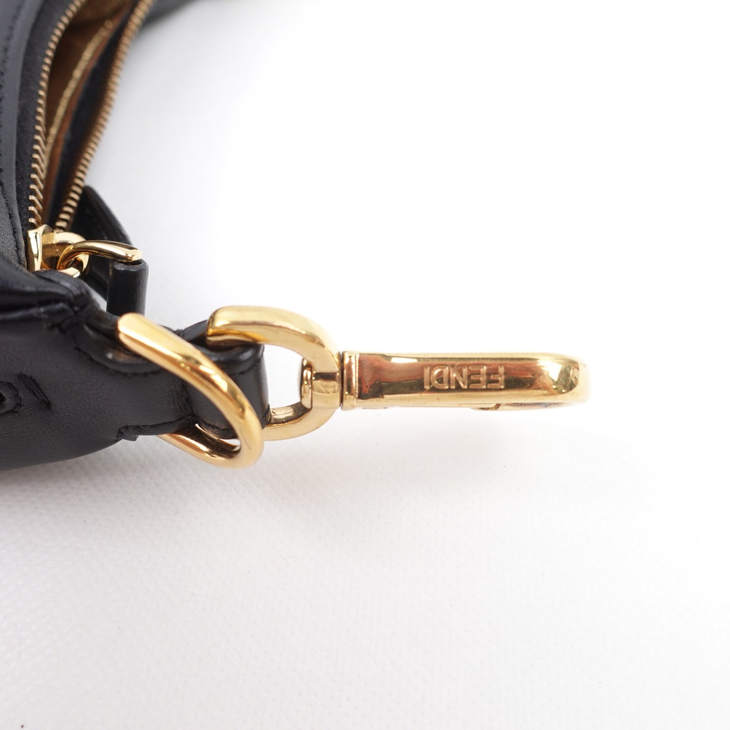 Pre-owned Fendi Graphy Mini Black Calfskin Clutch