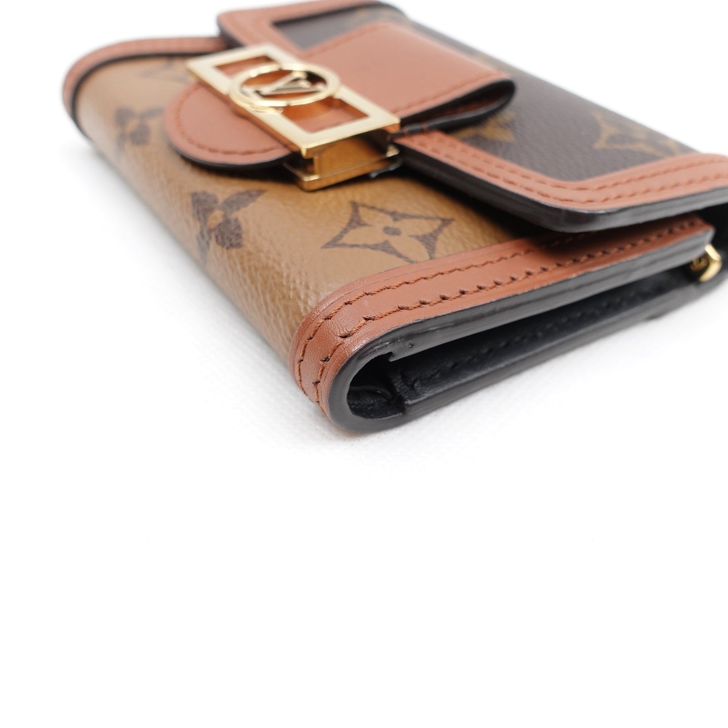 Pre-owned Louis Vuitton Dauphine Brown Coated Canvas Wallet