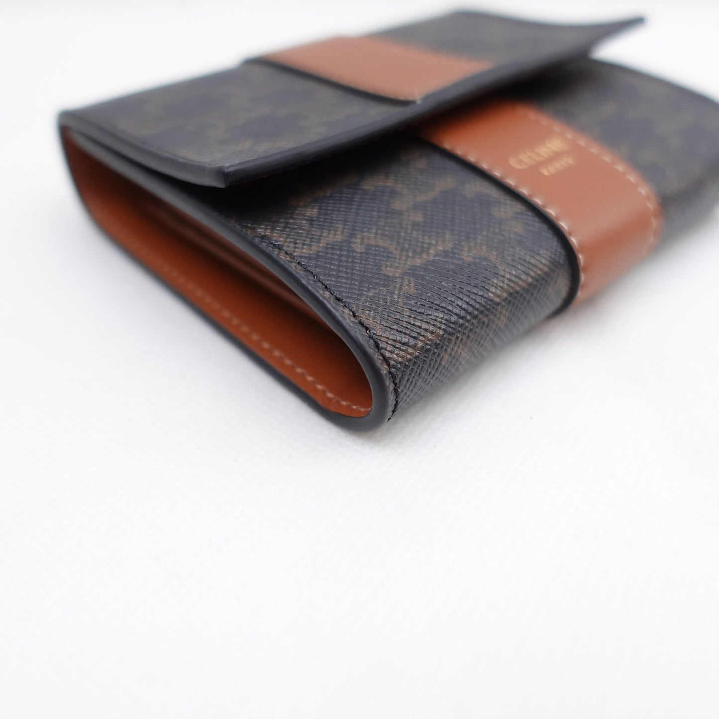 Pre-owned Celine Brown Coated Canvas Wallet T10307226