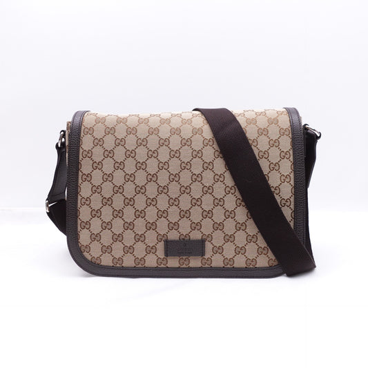 Pre-owned Gucci Monogram Canvas Shoulder Bag