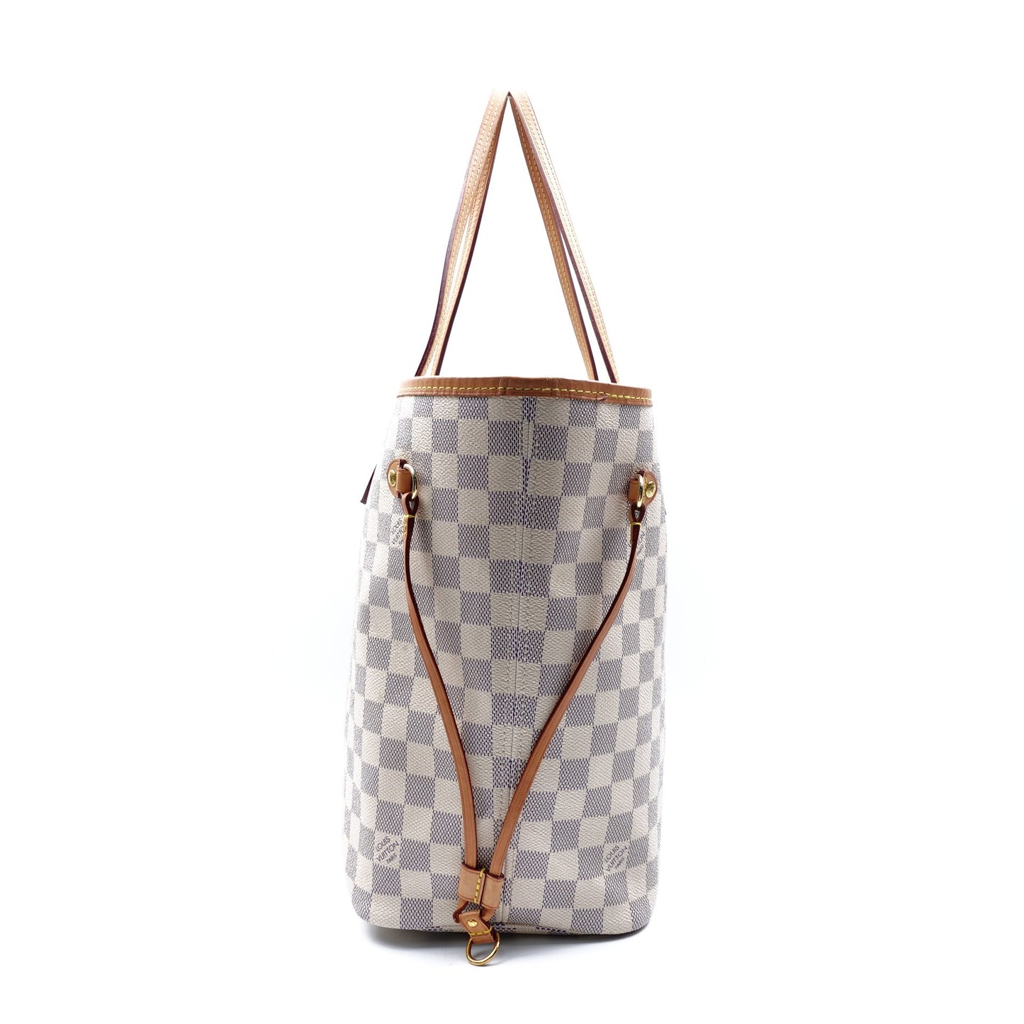Pre-owned Louis Vuitton Neverfull MM Damier Azur Coated Canvas Tote Bag