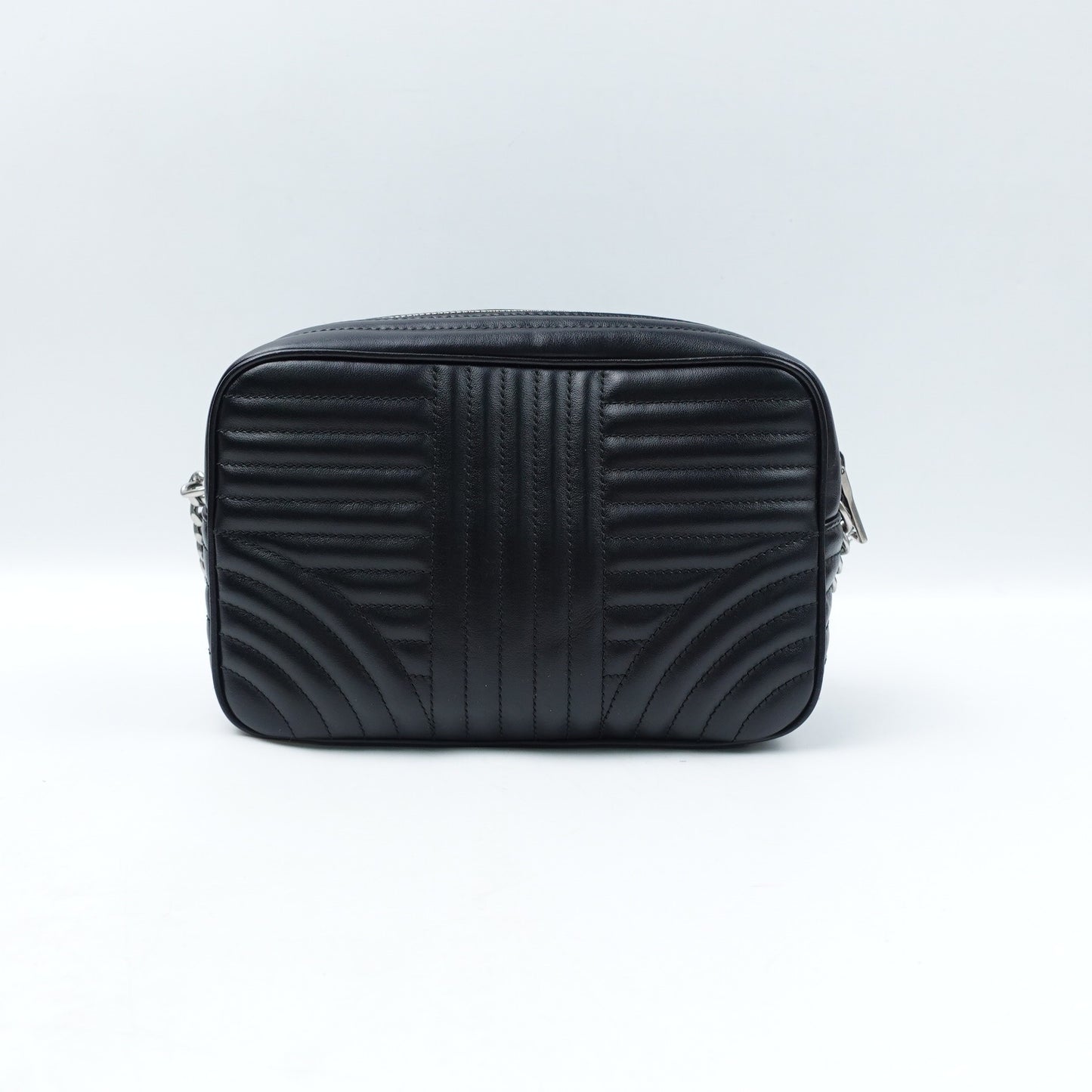 Pre-owned Prada Diagramme Black Calfskin Camera Bag