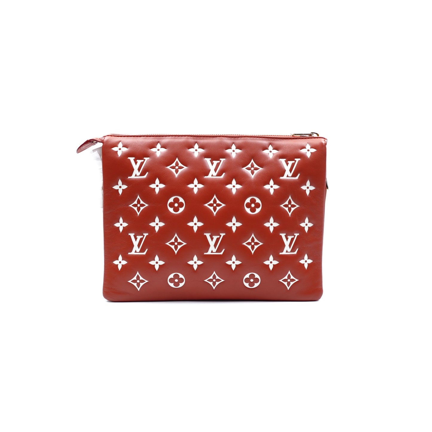 Pre-owned Louis Vuitton Coussin PM Brick Red Calfskin Shoulder Bag