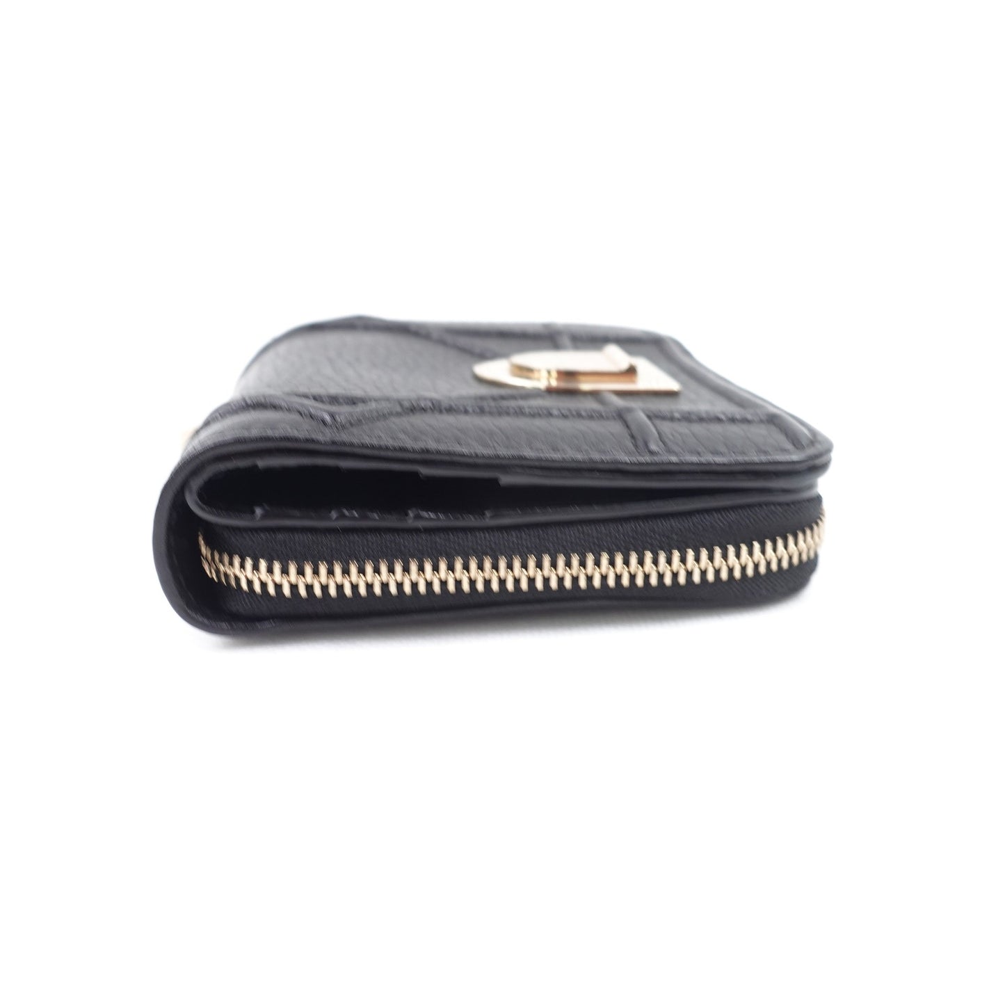 Pre-owned Dior Diorama Black Calfskin Wallet