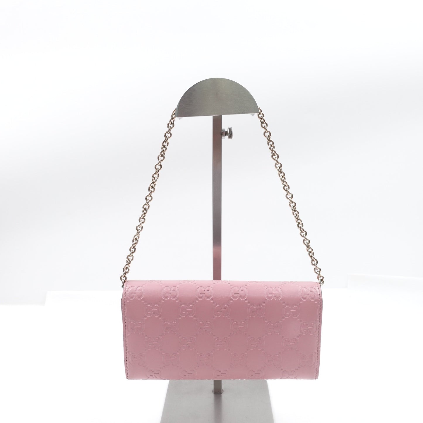 Pre-owned Gucci Guccissima Signature Dice Pink Calfskin WOC