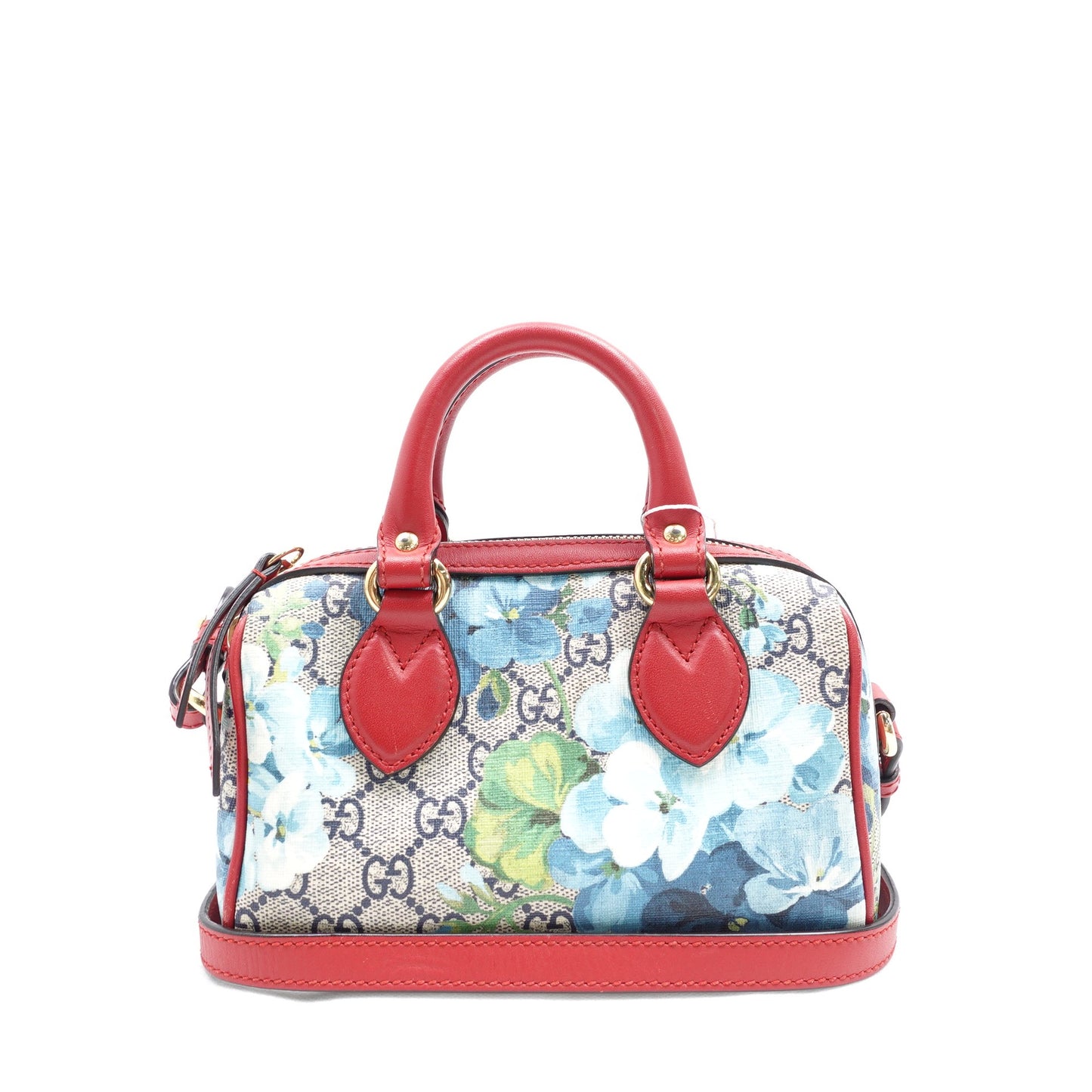 Pre-owned Gucci Boston GG Supreme Mini Blooms Multicolor Coated Canvas Shoulder Bag