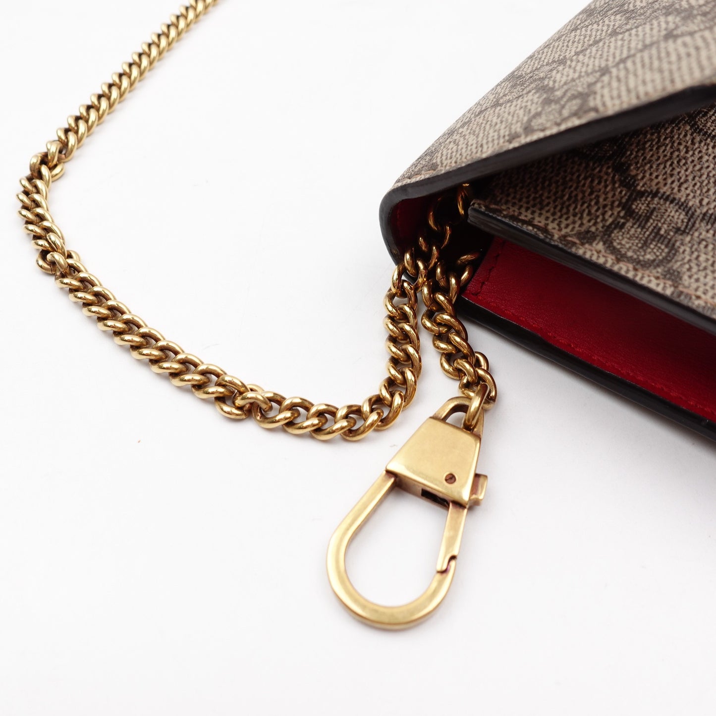 Pre-owned Gucci GG Cherry Brown Coated Canvas Shoulder Bag