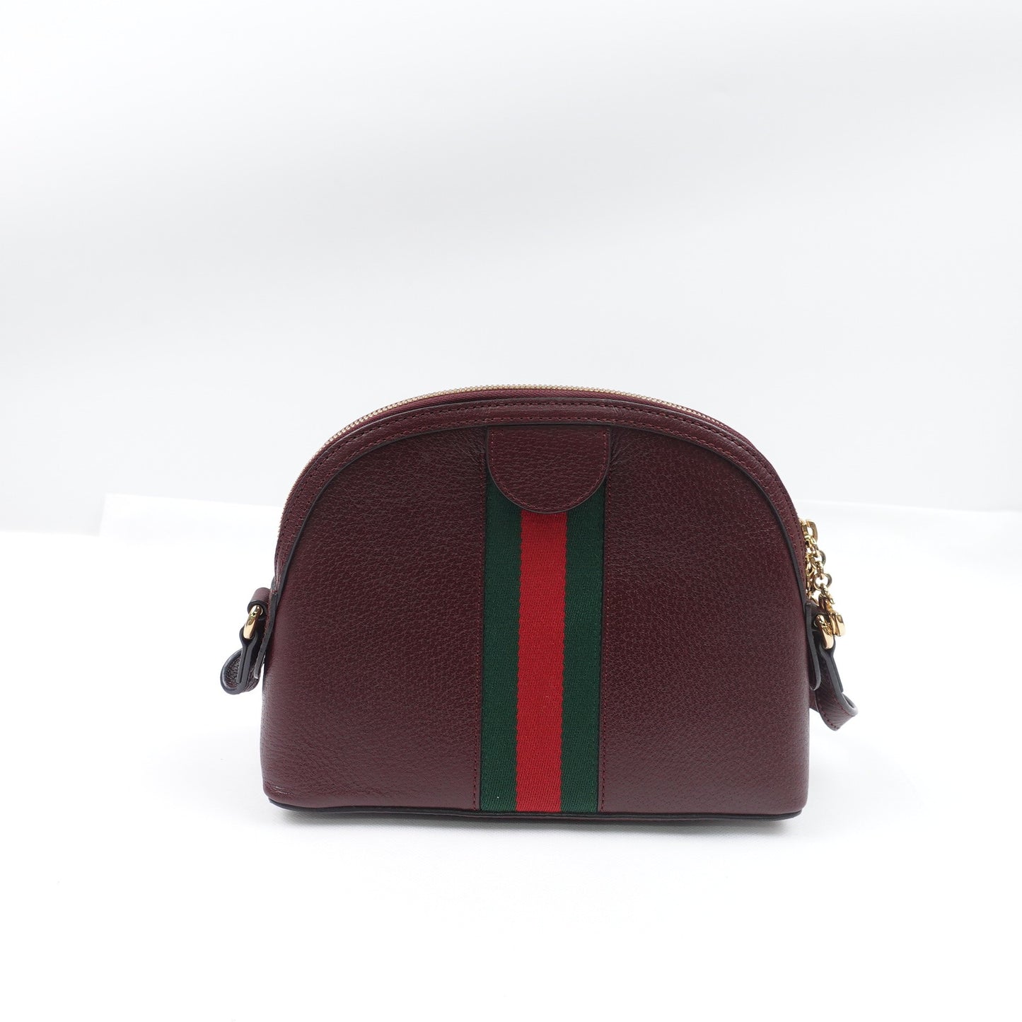Pre-owned Gucci Ophidia Dome Burgundy Calfskin Shoulder Bag