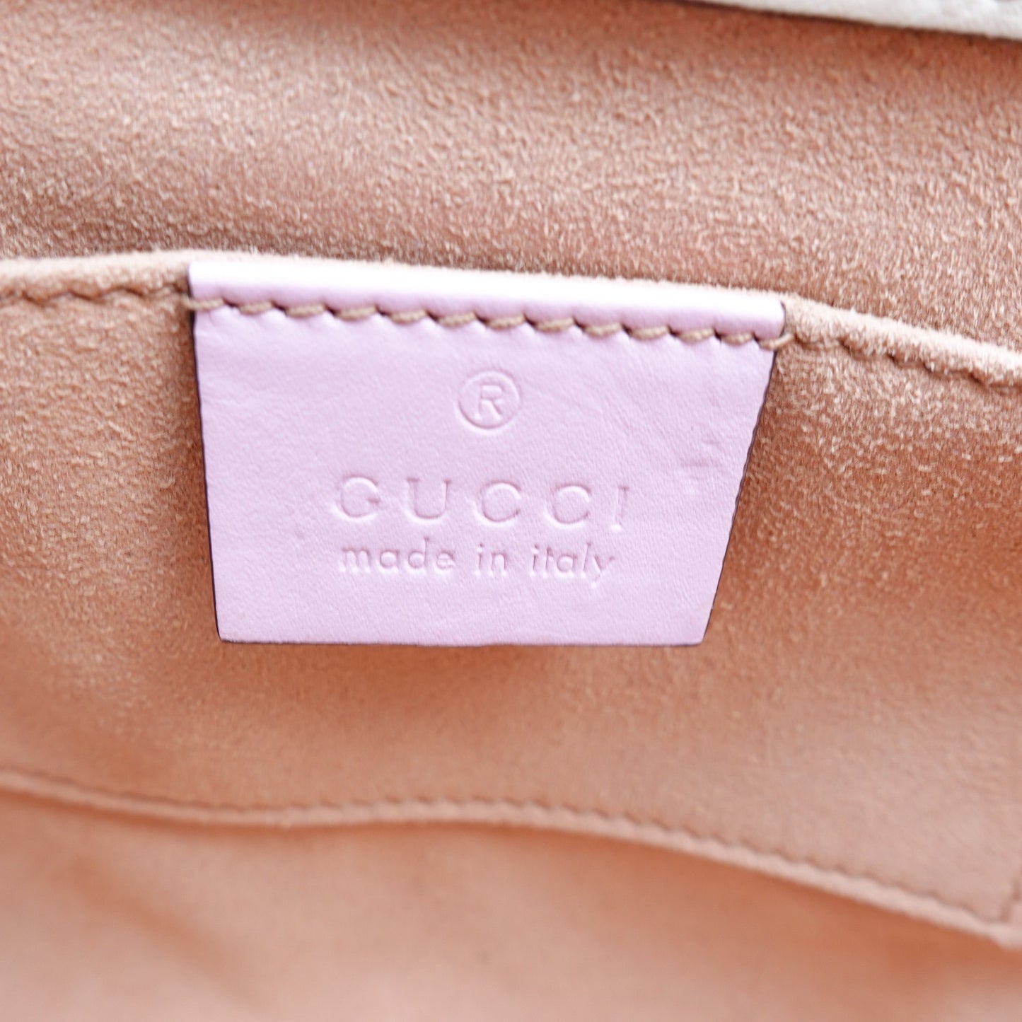 Pre-owned Gucci Superme Les Pommes Padlock Small Coated Canvas Shoulder Bag