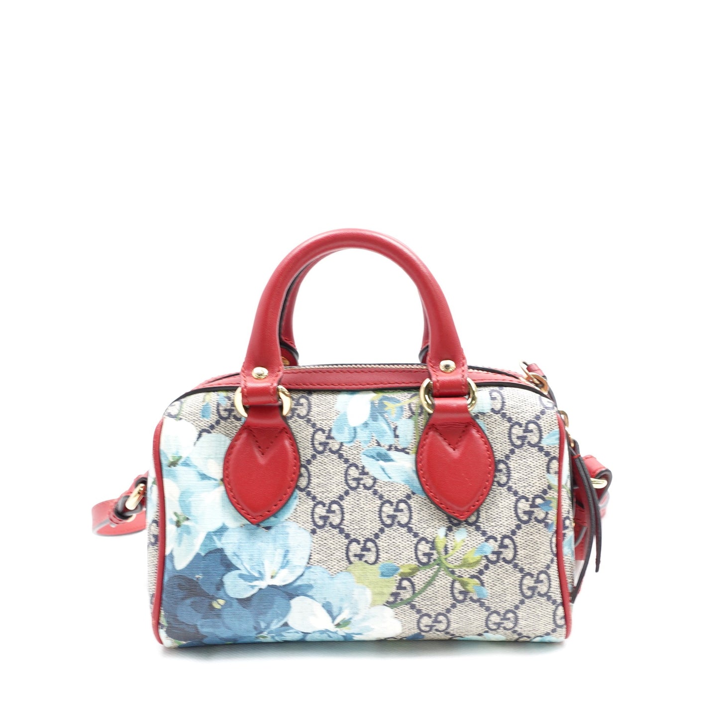 Pre-owned Gucci Boston GG Supreme Mini Blooms Multicolor Coated Canvas Shoulder Bag
