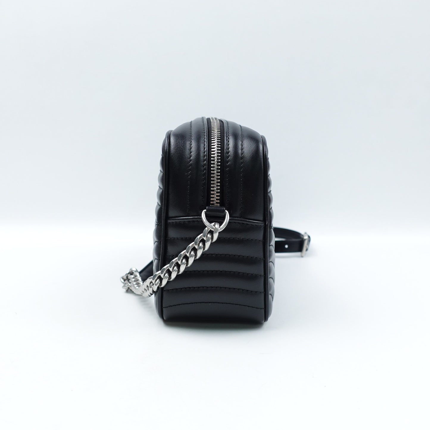 Pre-owned Prada Diagramme Black Calfskin Camera Bag