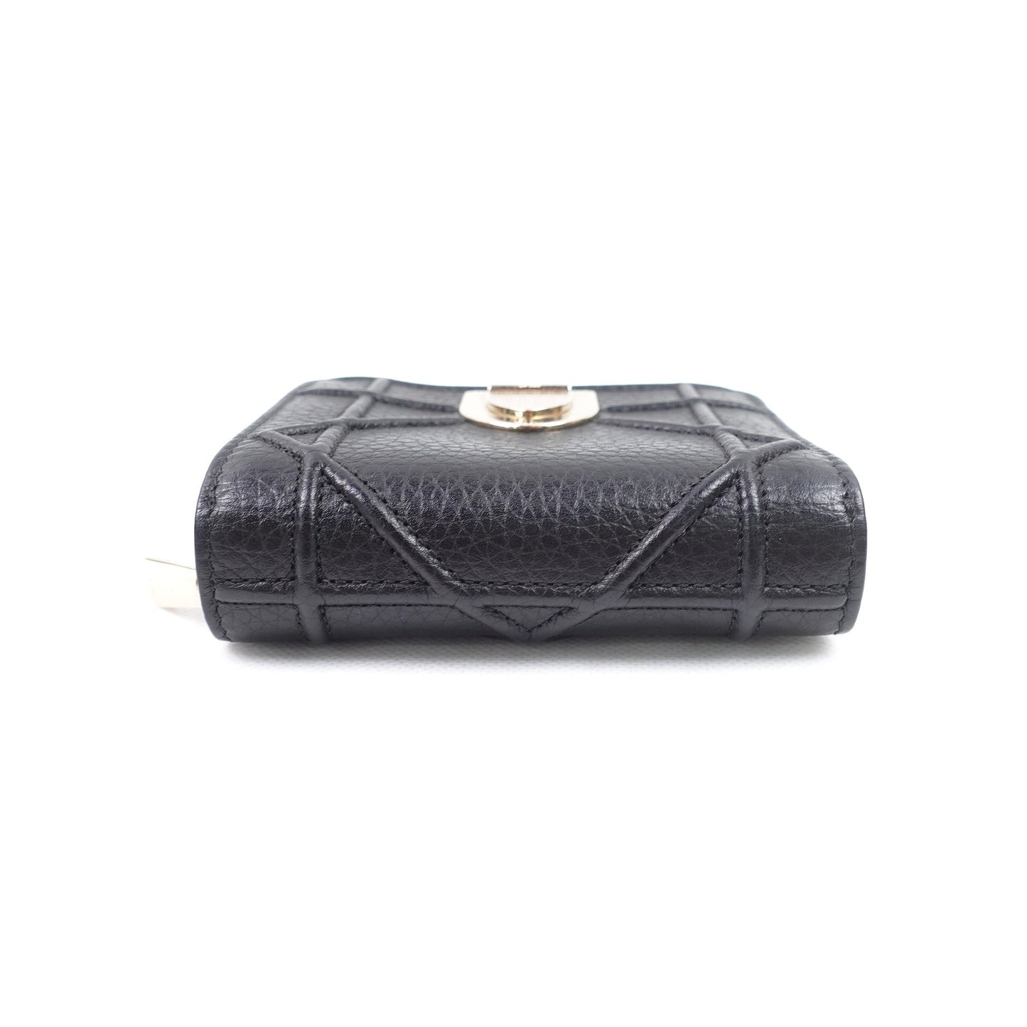 Pre-owned Dior Diorama Black Calfskin Wallet