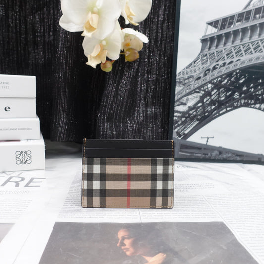 Pre-owned Burberry Monogram Coated Canvas Card Holder