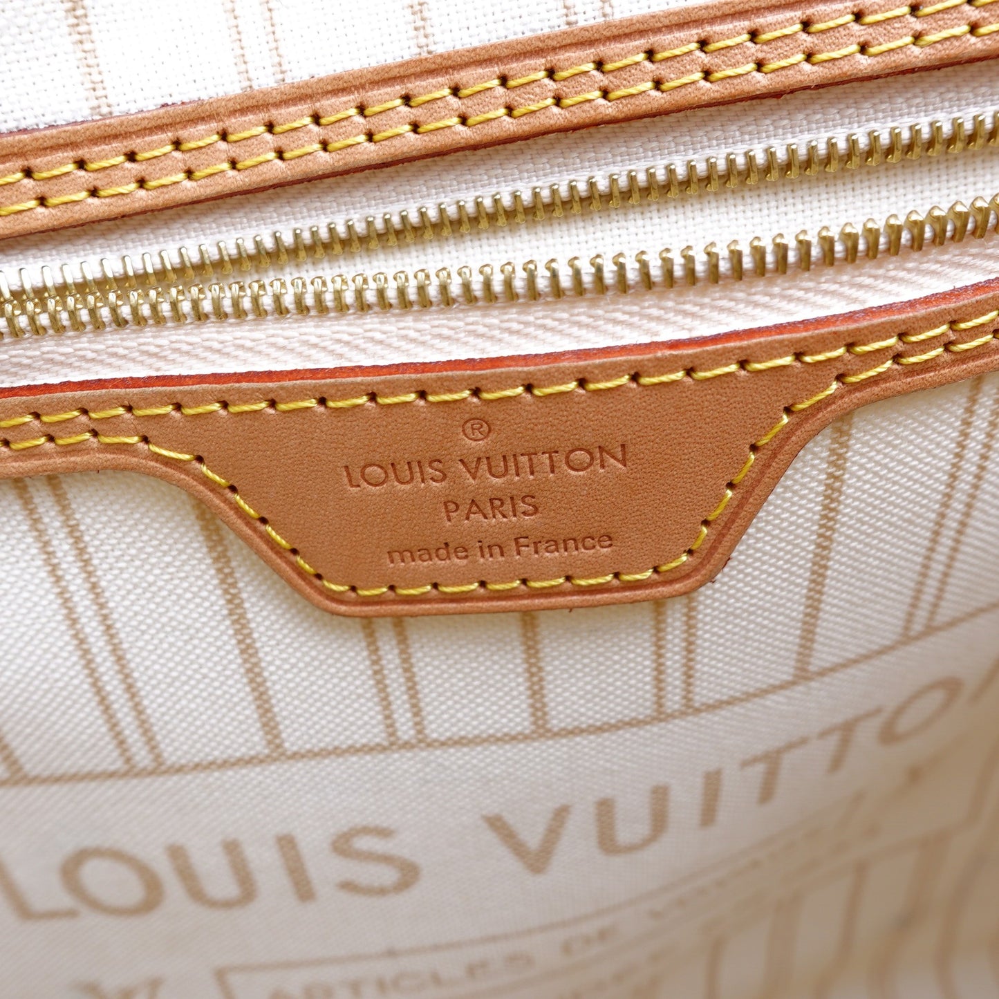 Pre-owned Louis Vuitton Neverfull MM Damier Azur Coated Canvas Tote Bag