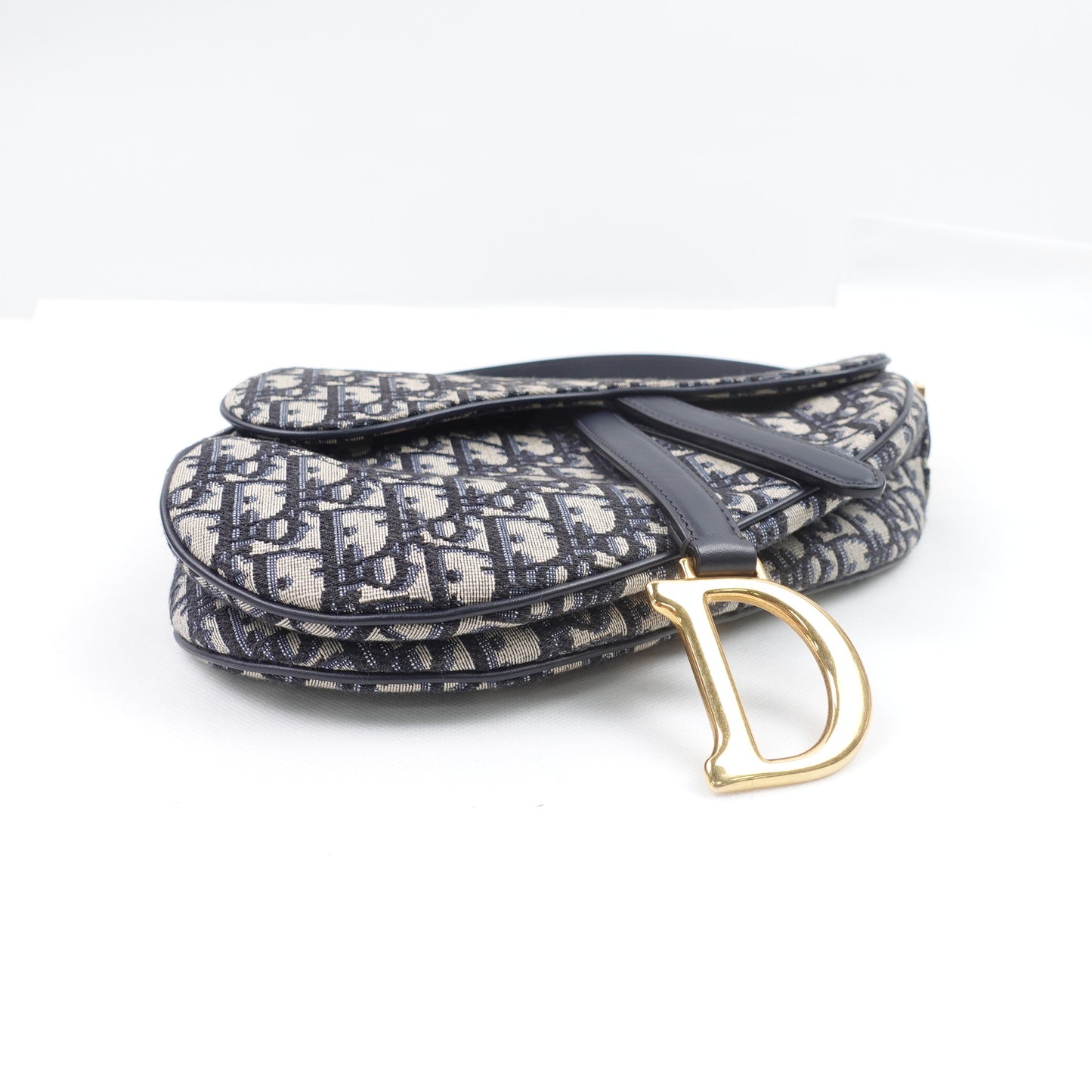 Pre-Owned Christian Dior Saddle Medium Oblique Canvas Shoulder Bag