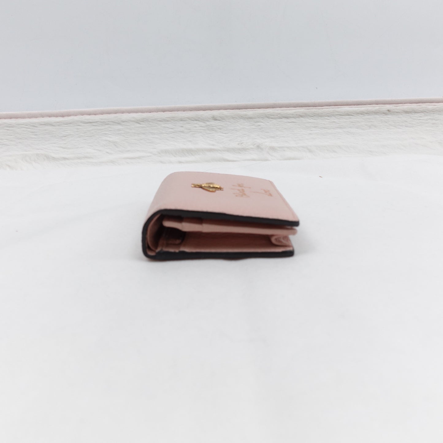 Pre-Owned Gucci Animalier Pink Calfskin Short Wallet